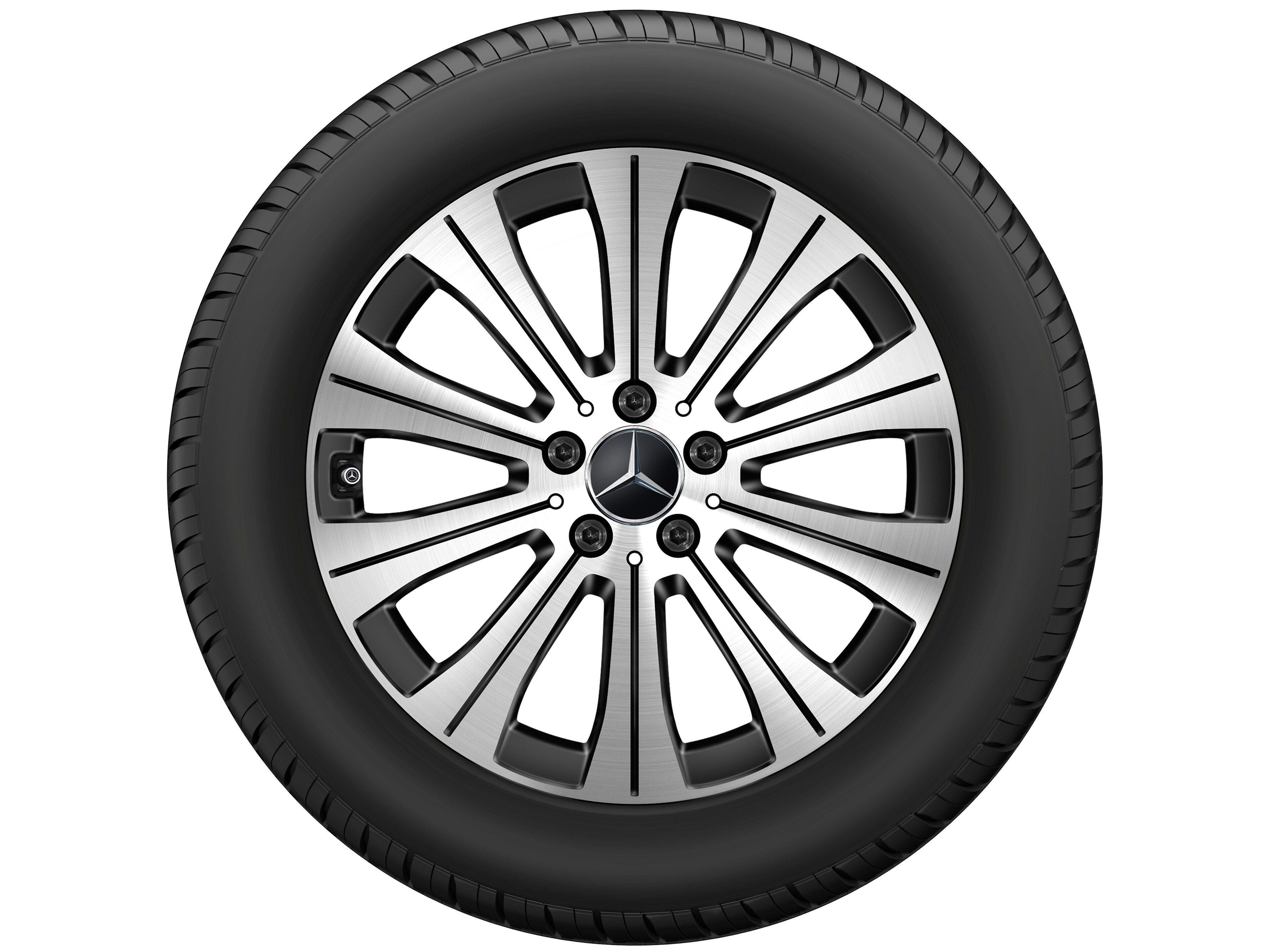 10-spoke wheel, 45.7 cm (18-inch) - 6,5 J x 18 ET 44,5, black, high-sheen