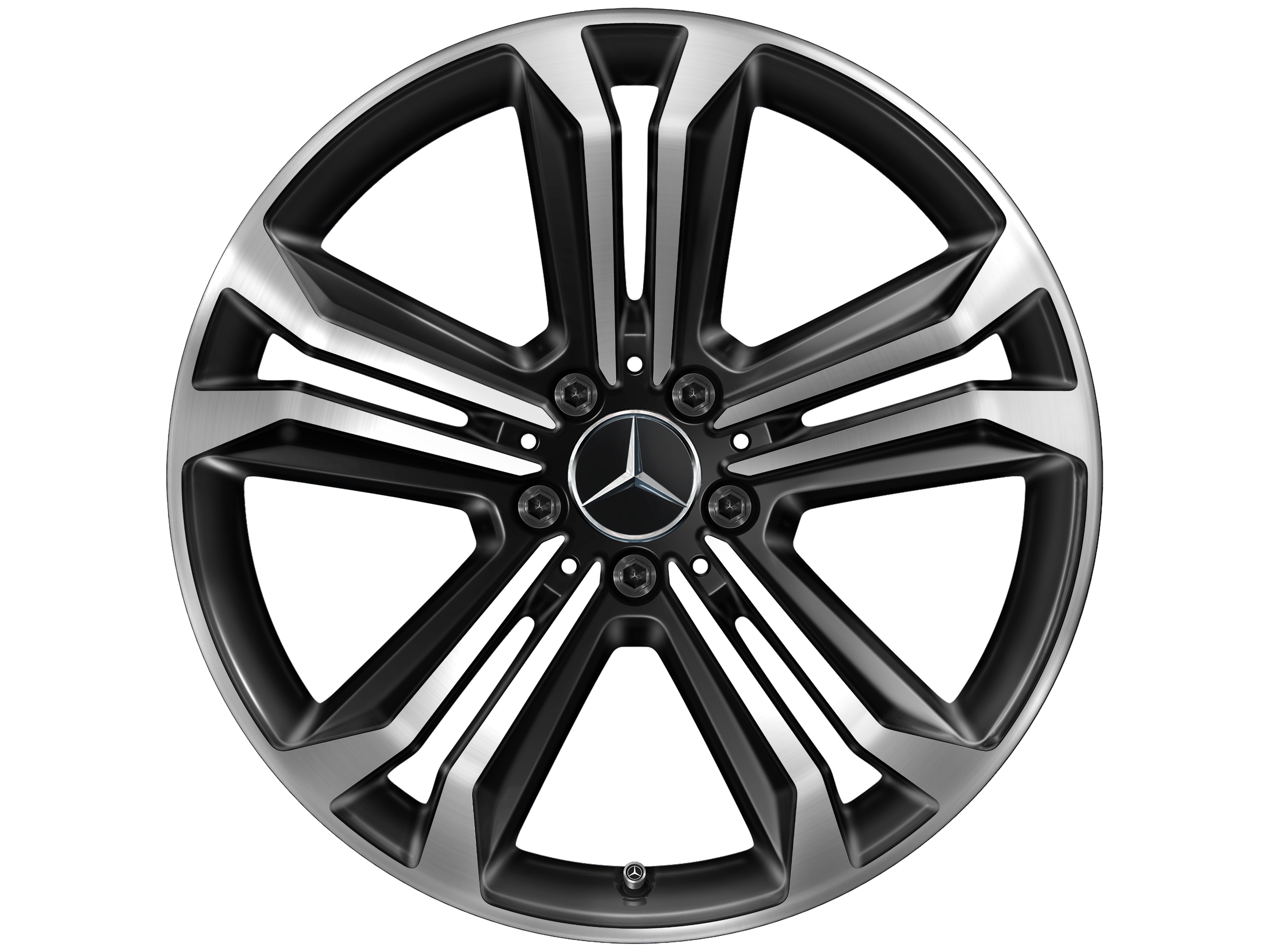 5-twin-spoke wheel, 48.3 cm (19-inch) - 10 J x 19 ET 48,1, black, high-sheen