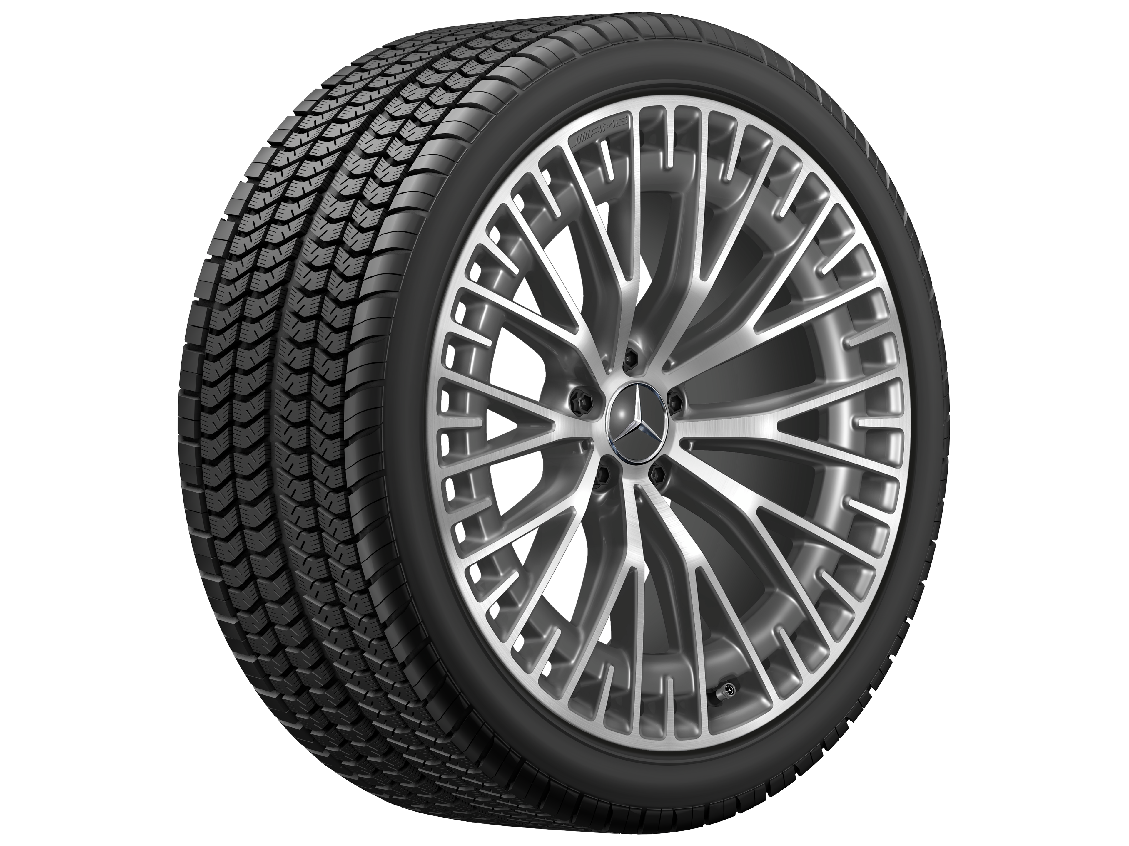AMG multi-spoke wheel, 53.3 cm (21-inch) - 10 J x 21 ET 47, tantalite grey, high-sheen