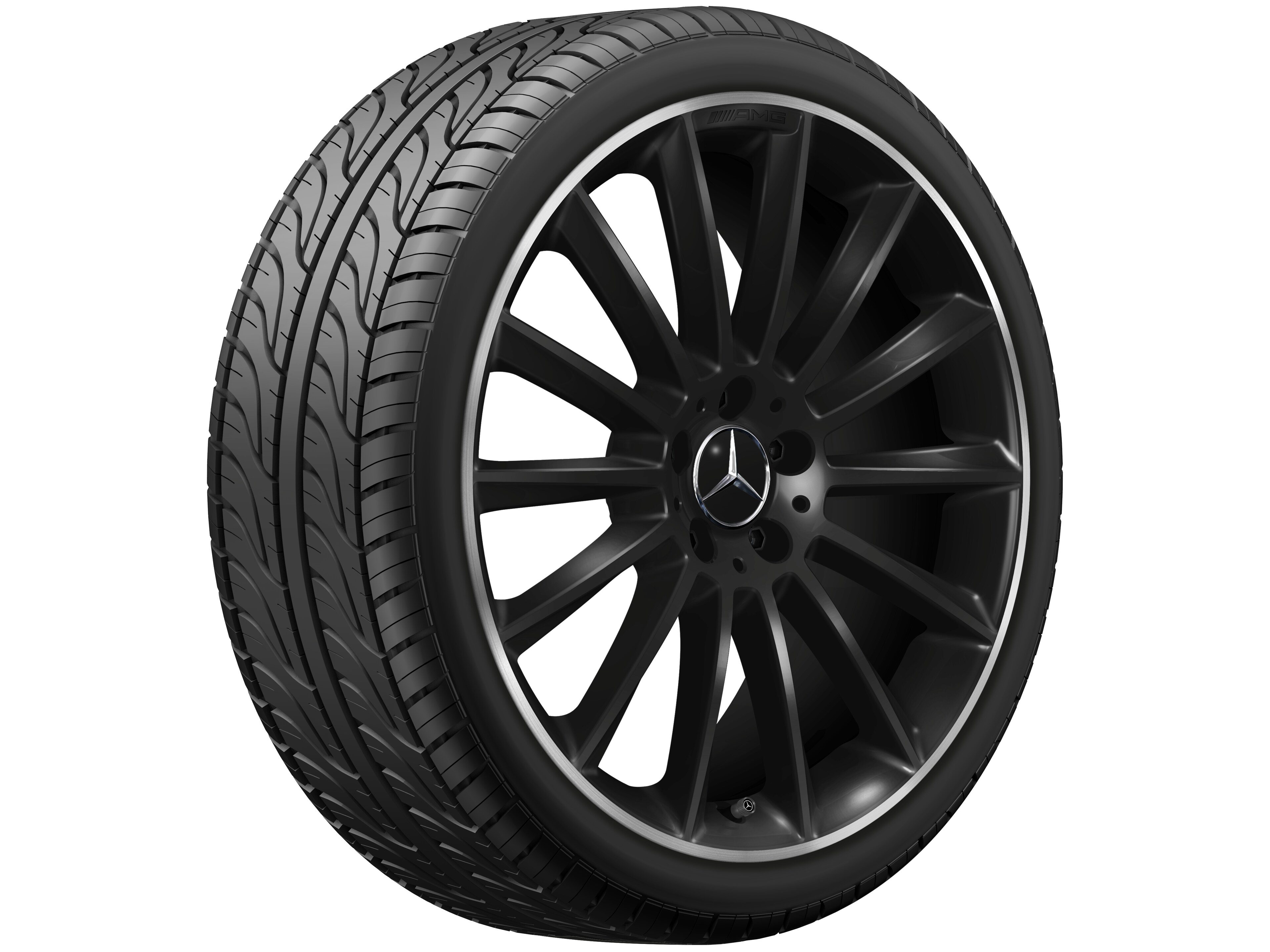 AMG multi-spoke wheel, 50.8 cm (20-inch), High-sheen rim flange - 8 J x 20 ET 43, black, high-sheen rim flange