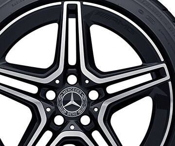 AMG 5-twin-spoke wheel, 45.7 cm (18-inch) - 8,5 J x 18 ET 49, black, high-sheen