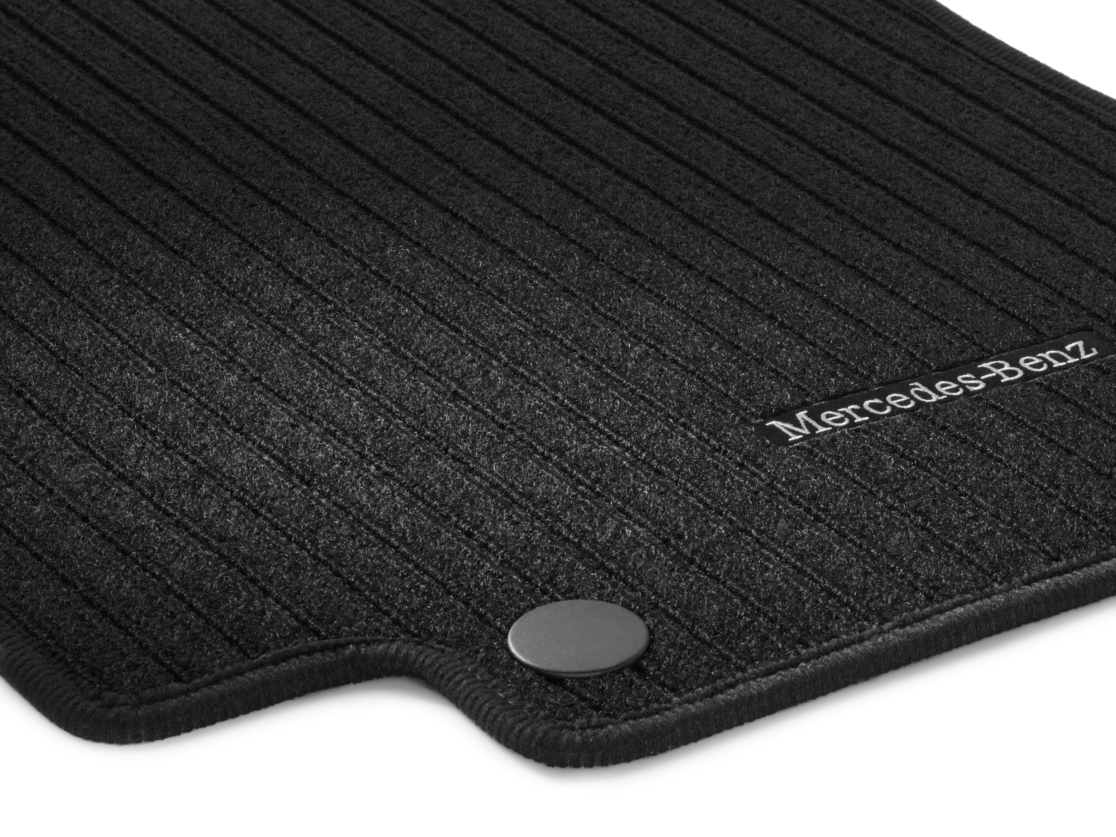 Ribbed mats, CLASSIC, Driver/front passenger's mat, Set of 2 - RHD, black, Black edging