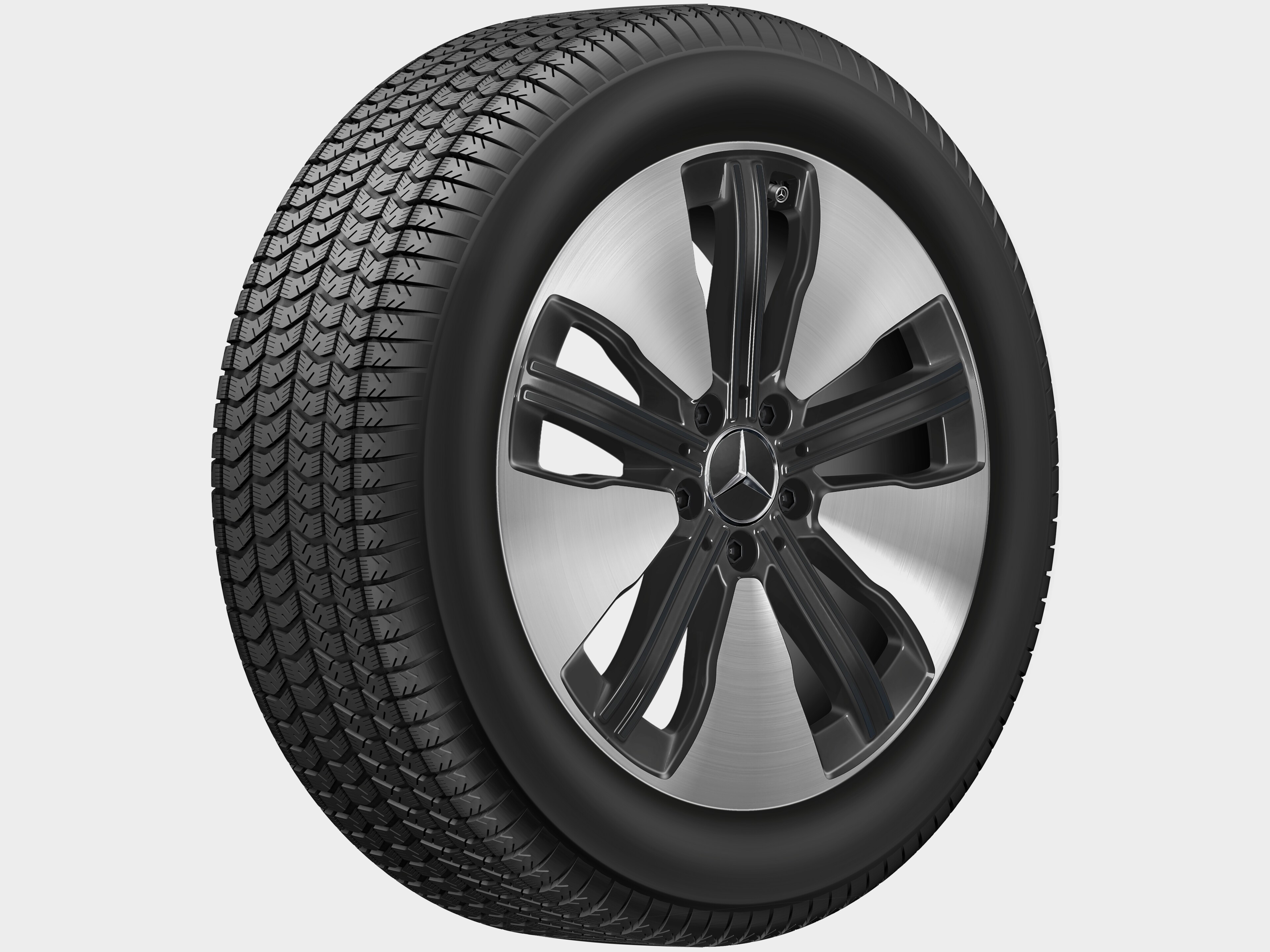 5-twin-spoke wheel, with additional spokes, 45.7 cm (18-inch), Aero - 7,5 J x 18 ET 53,5, black, high-sheen
