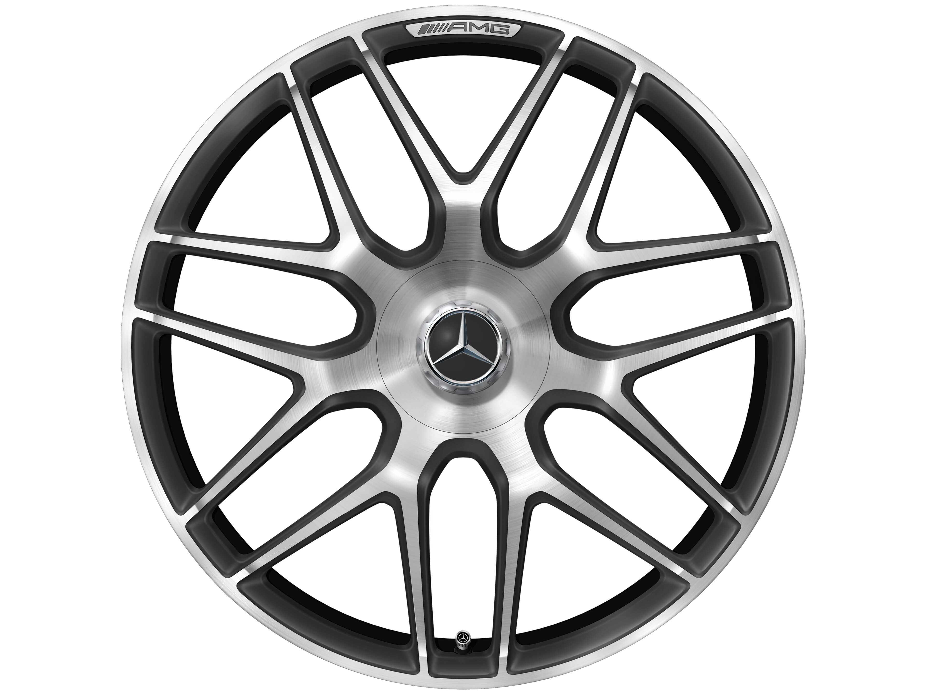 AMG forged wheel in cross-spoke design, 53.3 cm (21-inch) - 10 J x 21 ET 30, matt black, high-sheen