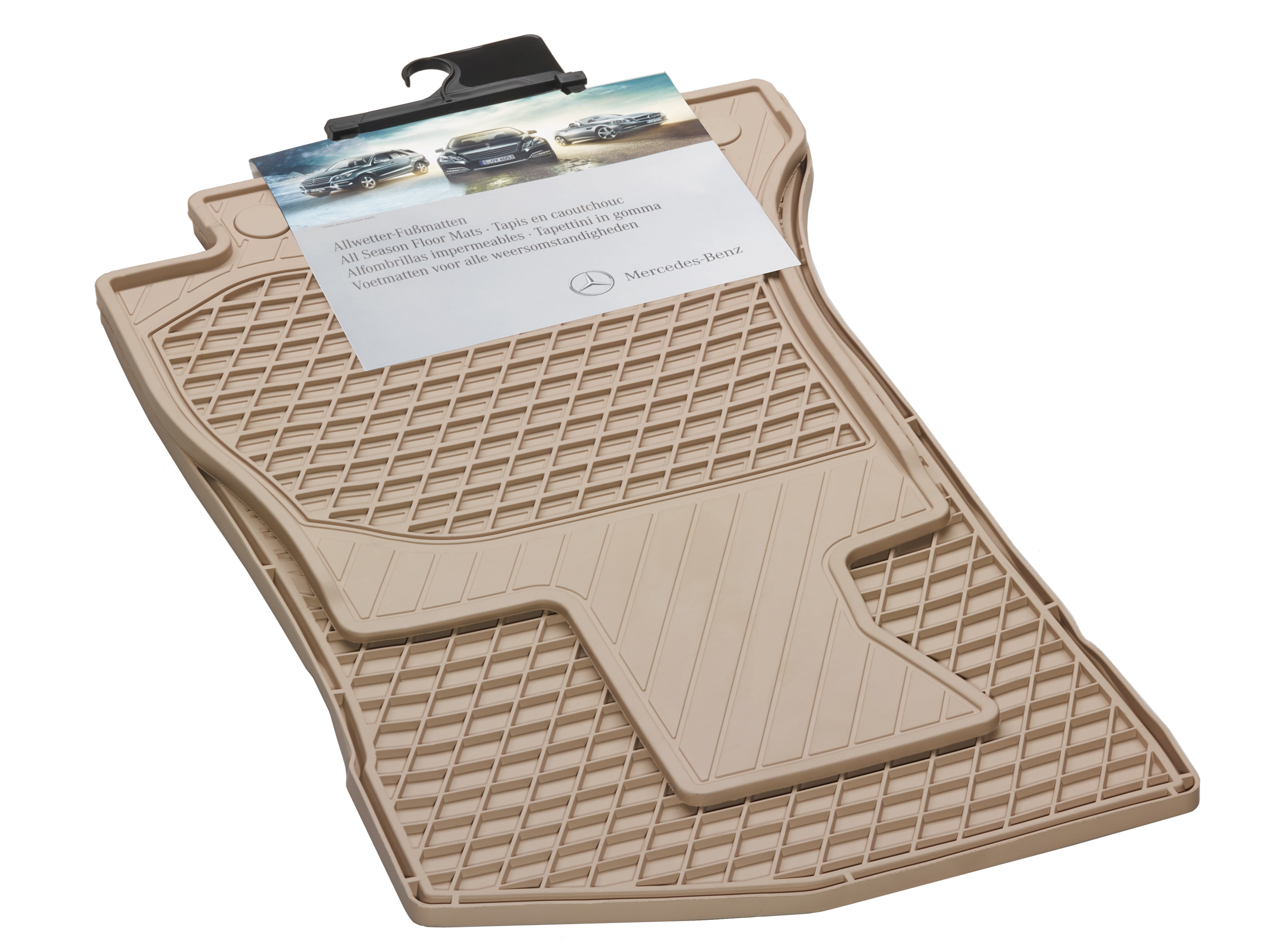 All-season floor mats CLASSIC, Driver/front passenger's mat, Set of 2 - RHD, silk beige