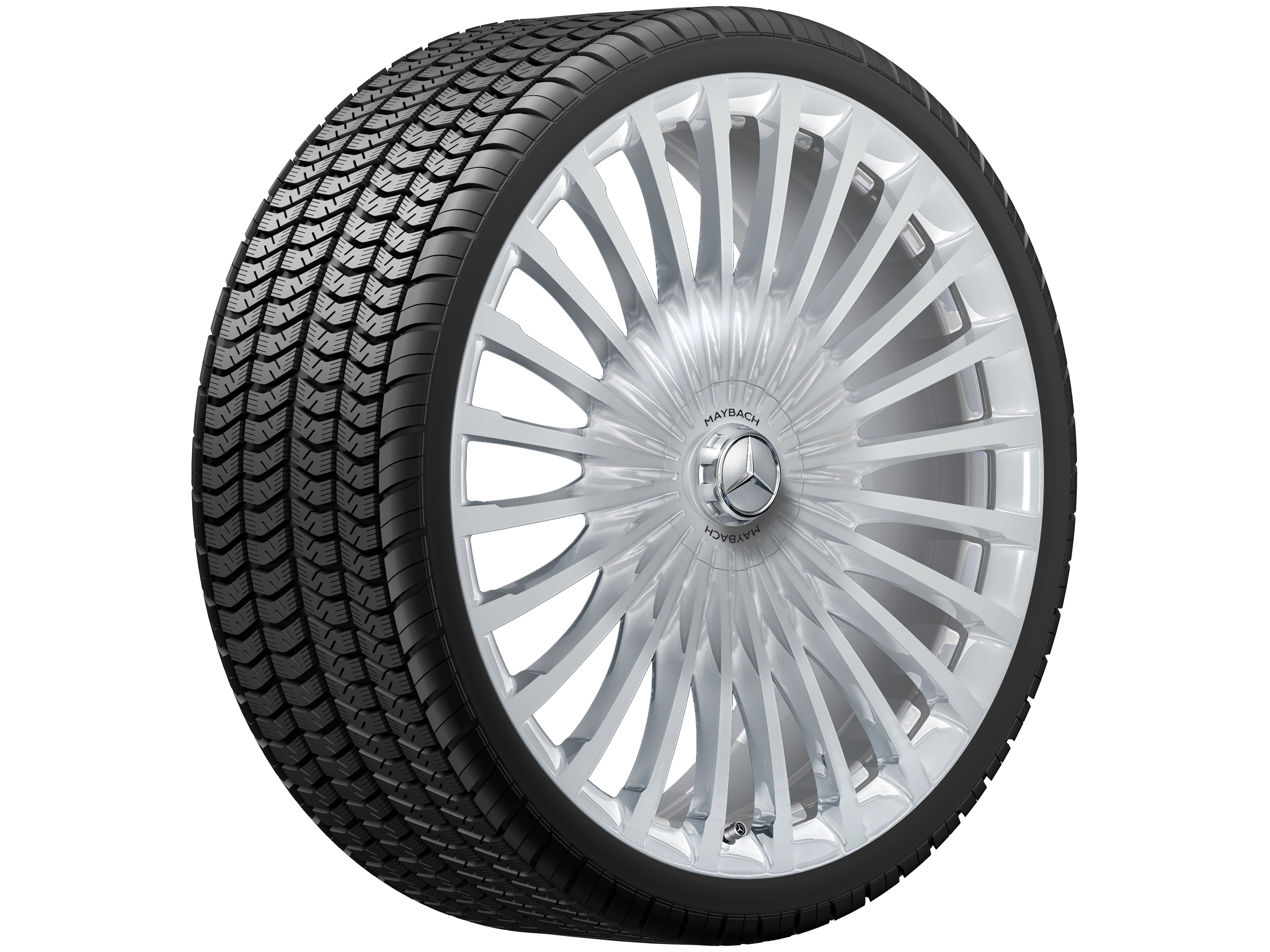 Multi-spoke wheel, 58.4 cm (23-inch) - 9,5 J x 23 ET 47, silver-coloured, polished