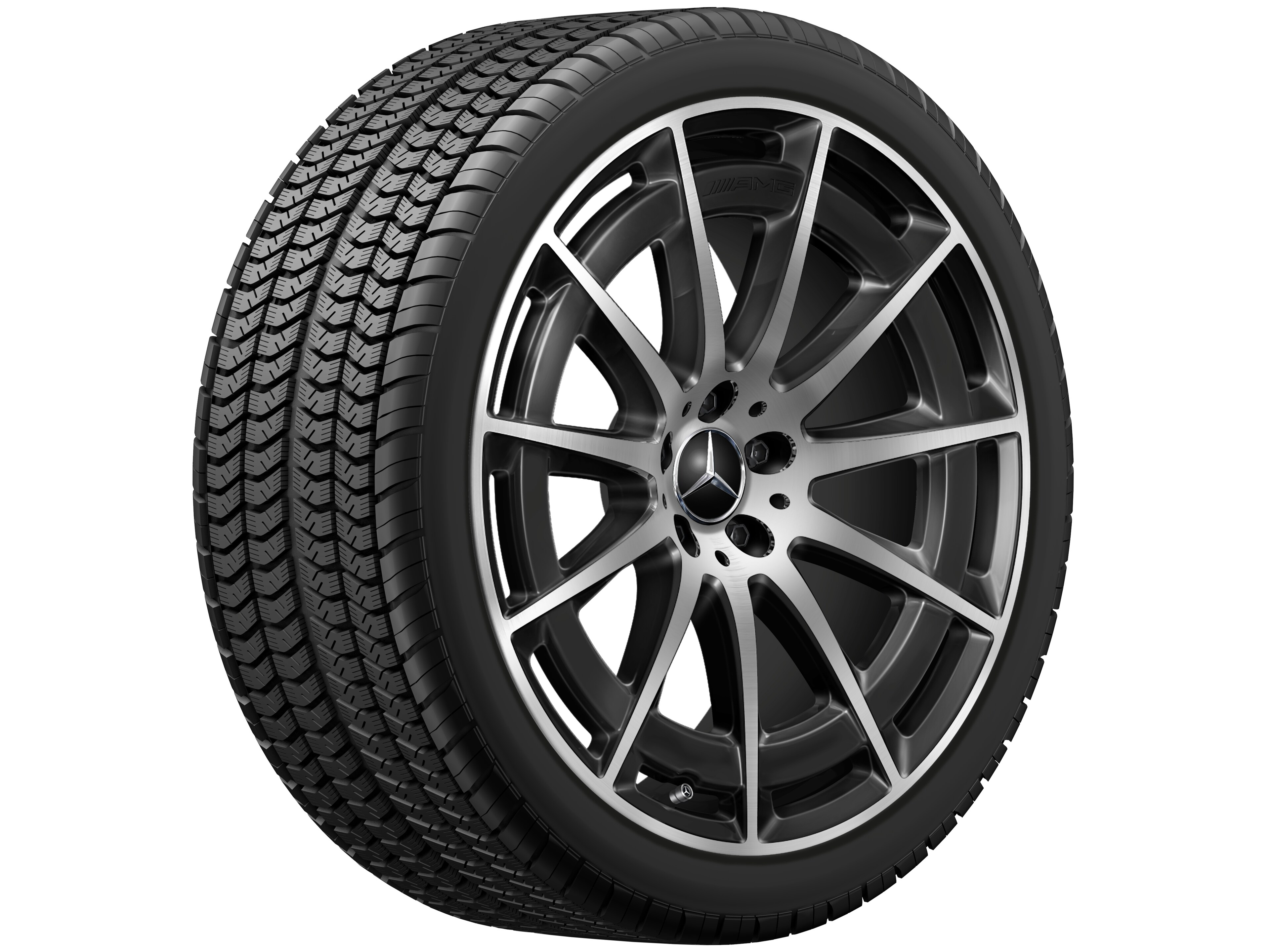 AMG multi-spoke wheel, 53.3 cm (21-inch) - 9,5 J x 21 ET 41,5, black, high-sheen