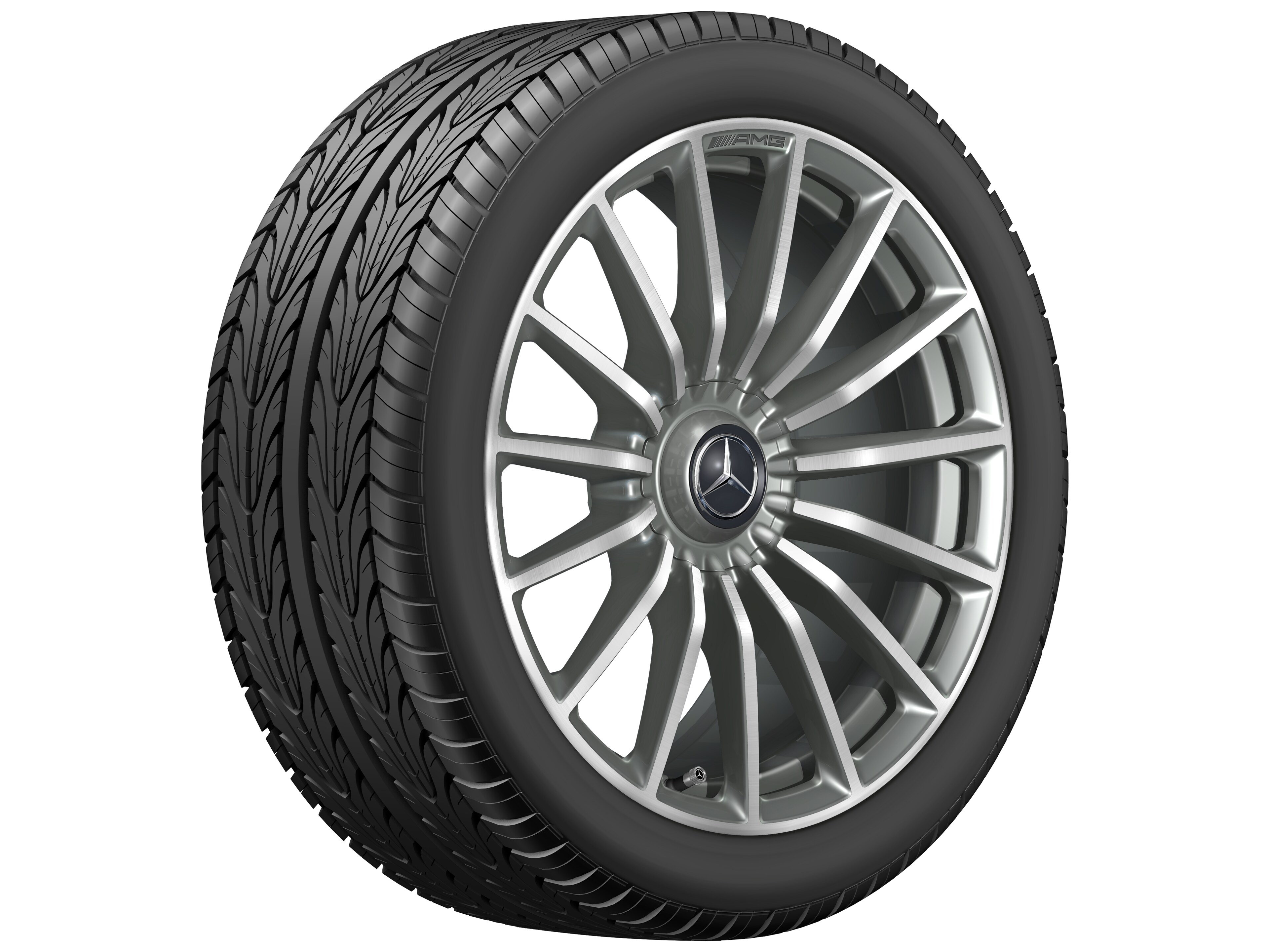 AMG multi-spoke wheel, 50.8 cm (20-inch) - 9,5 J x 20 ET 25,1, titanium grey, high-sheen