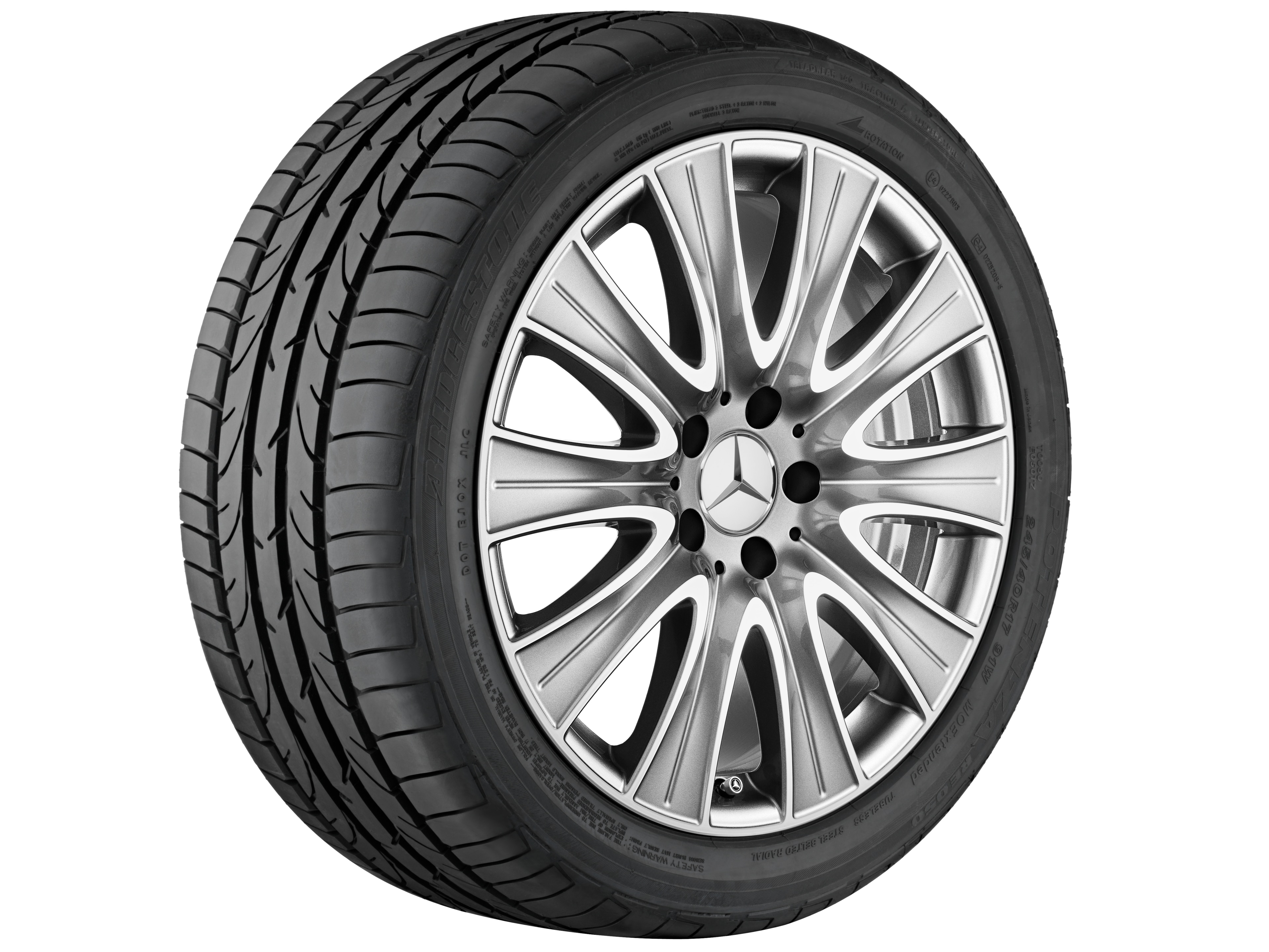 10-spoke wheel, 45.7 cm (18-inch), High-sheen finish - 9,5 J x 18 ET 43,5, himalaya grey, high-sheen