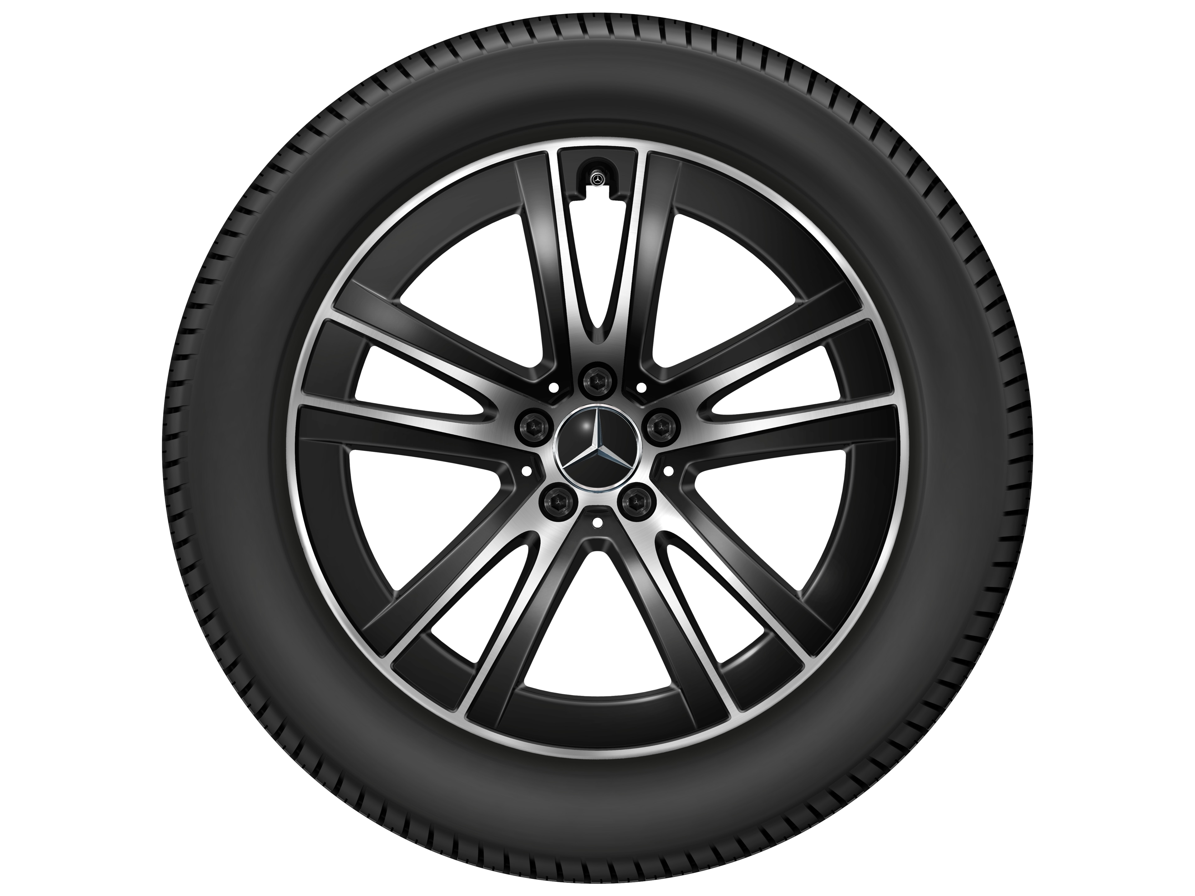 5-twin-spoke wheel, Aero, 48.3 cm (19-inch), High-sheen finish - 8 J x 19 ET 32,5, black, high-sheen