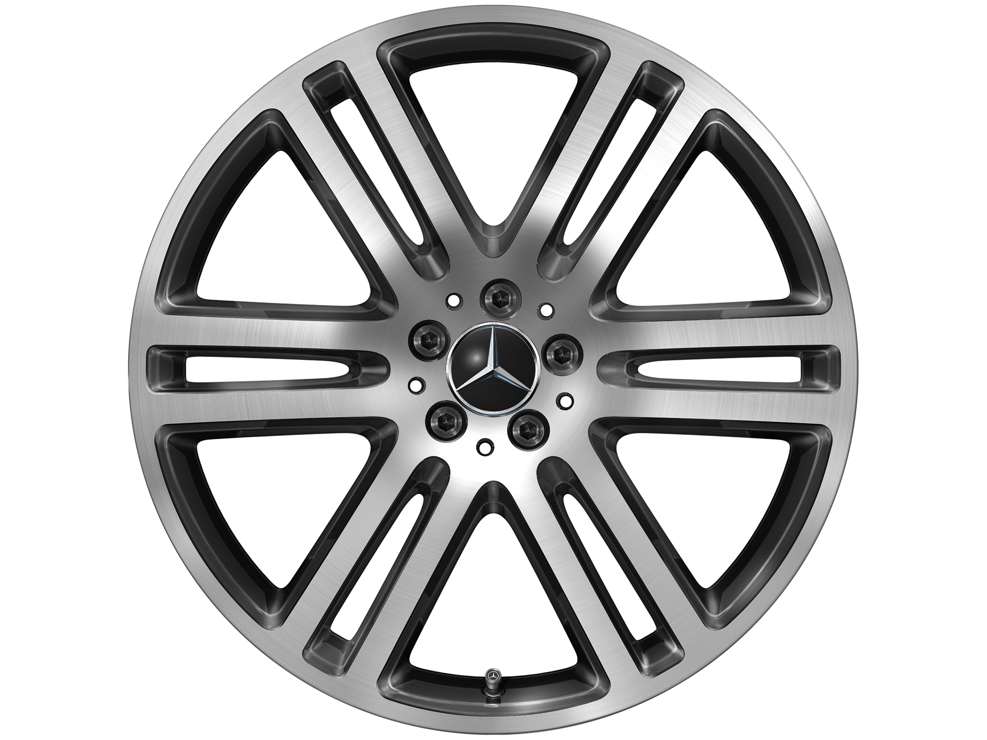 6-twin-spoke wheel, 53.3 cm (21-inch), High-sheen finish - 10 J x 21 ET 54,6, black, high-sheen