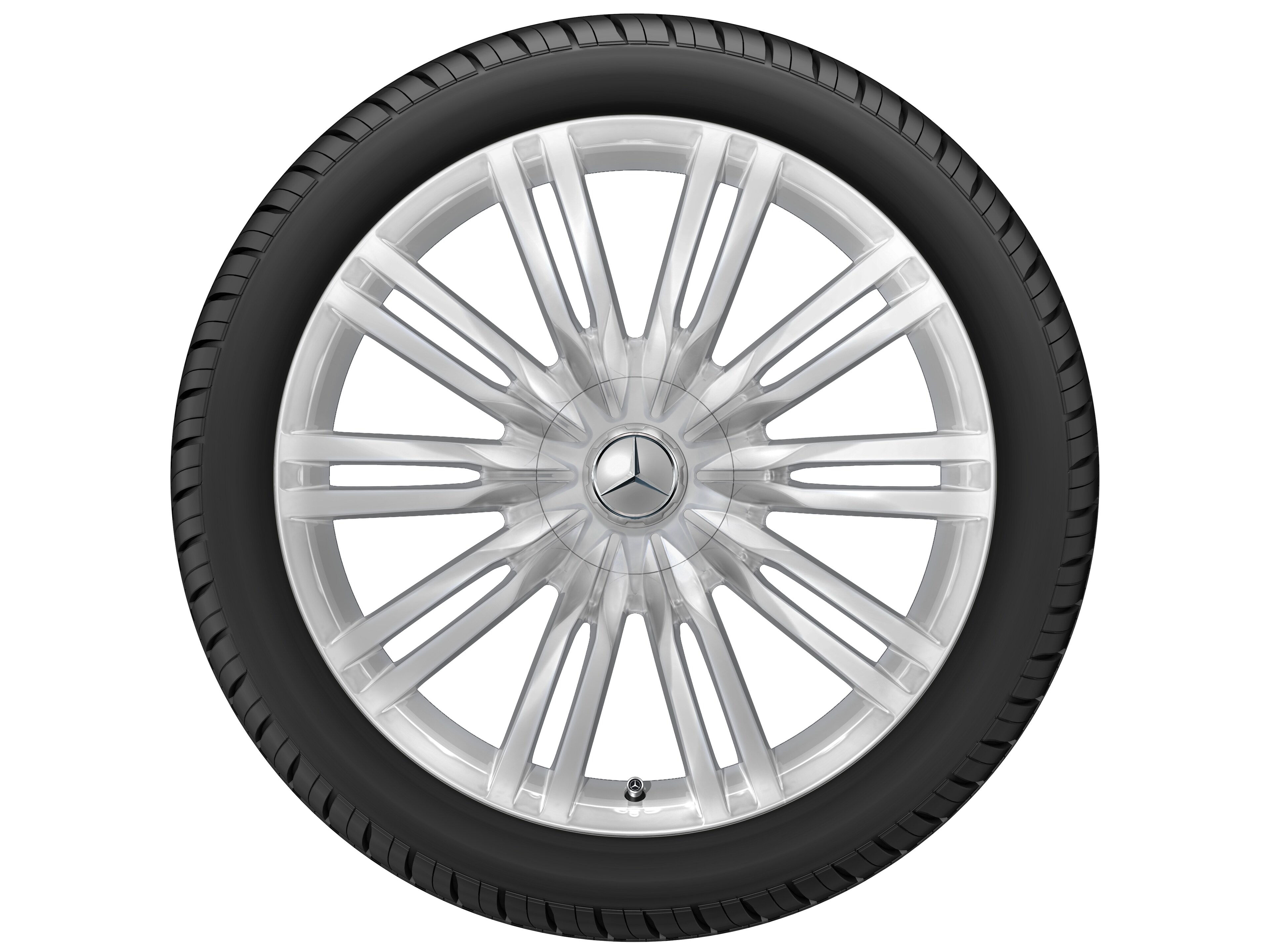 10-twin-spoke wheel, 50.8 cm (20-inch) - 10 J x 20 ET 48,1, silver-coloured, polished