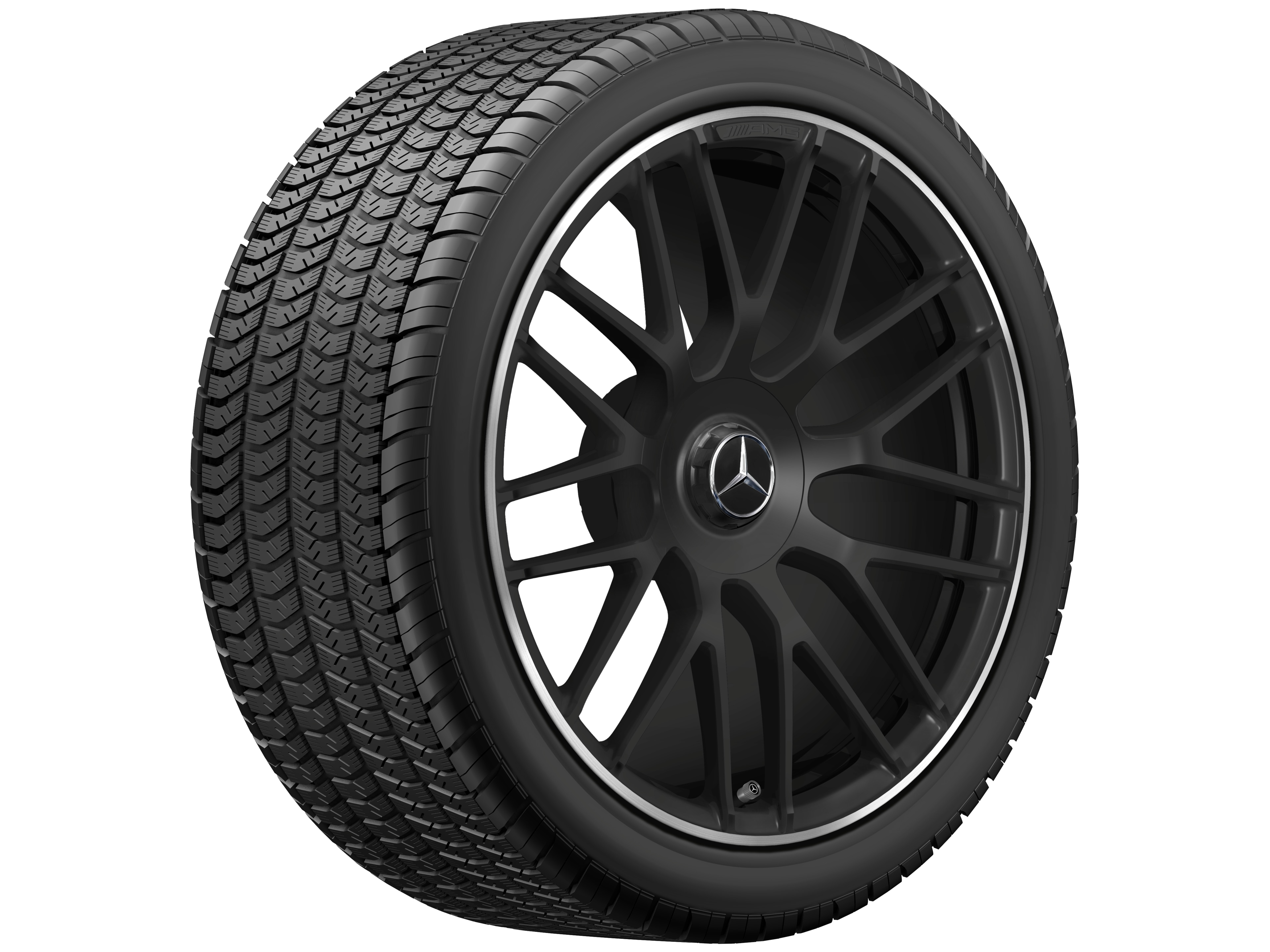 AMG forged wheel in cross-spoke design, 48.3 cm (19-inch), High-sheen rim flange - 9,5 J x 19 ET 56, matt black