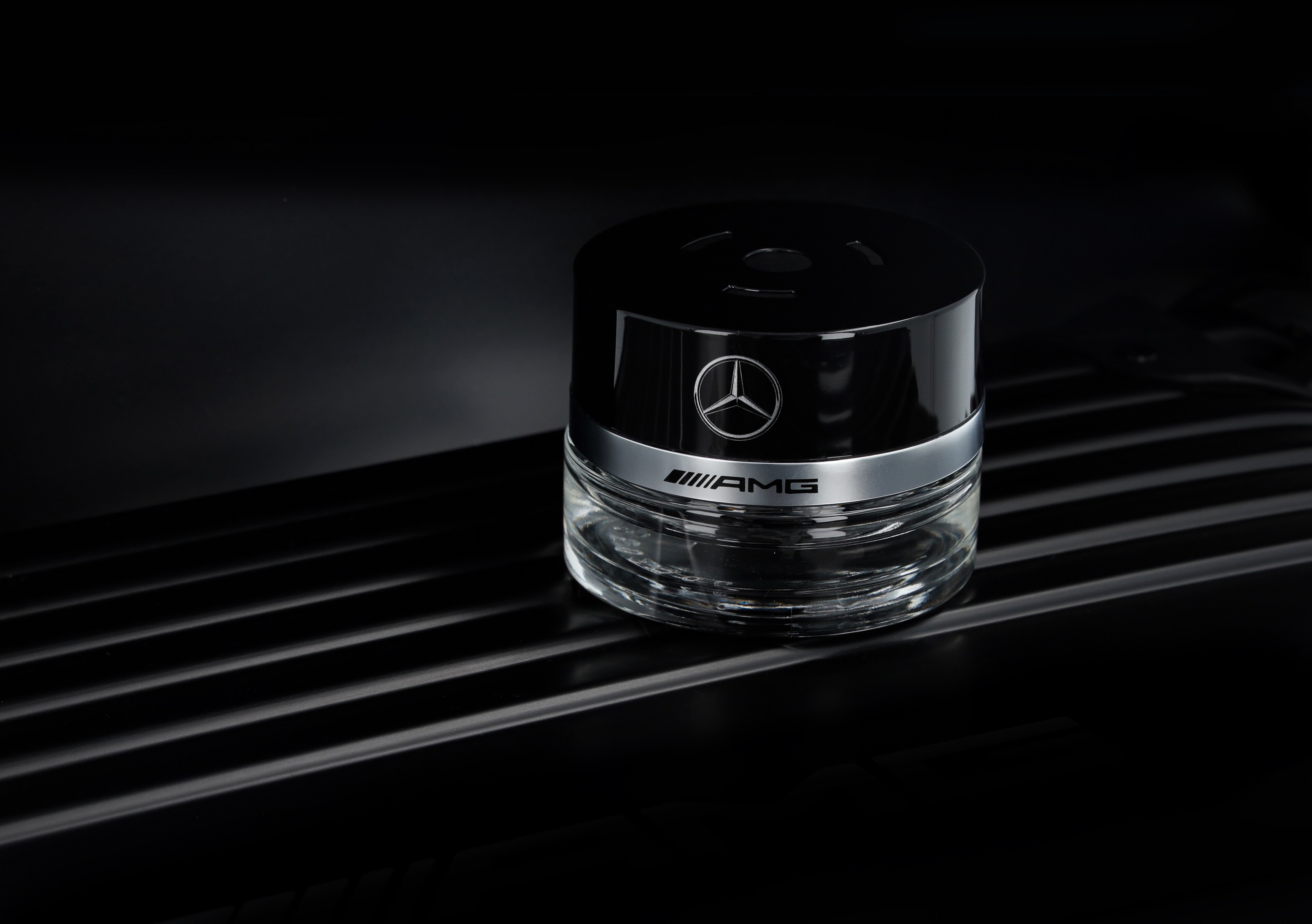 Flakon, AMG #63 - transparent / schwarz, Glas, 15 ml