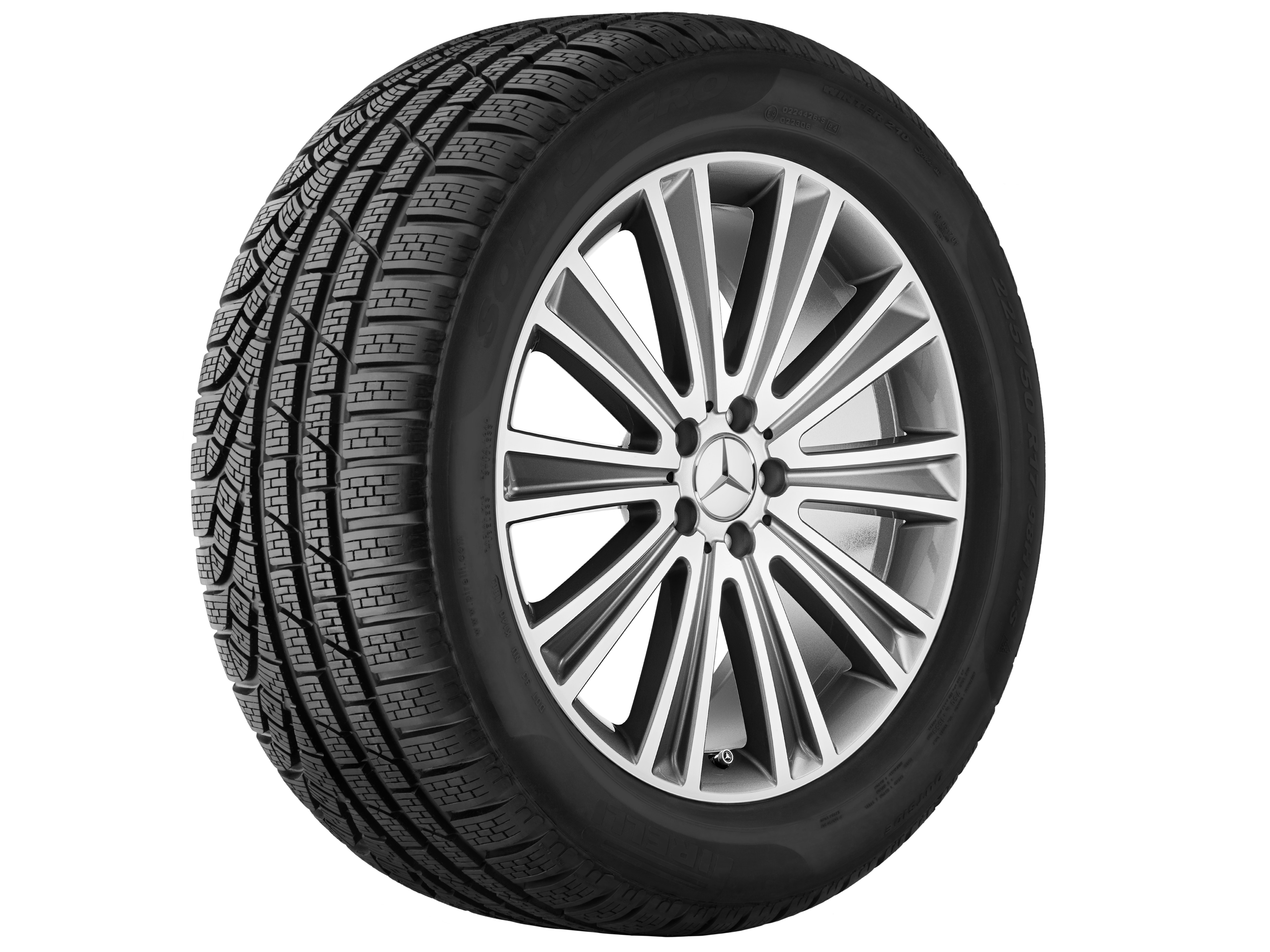 10-spoke wheel, 50.8 cm (20-inch), High-sheen finish - 8,5 J x 20 ET 36, palladium silver, high-sheen
