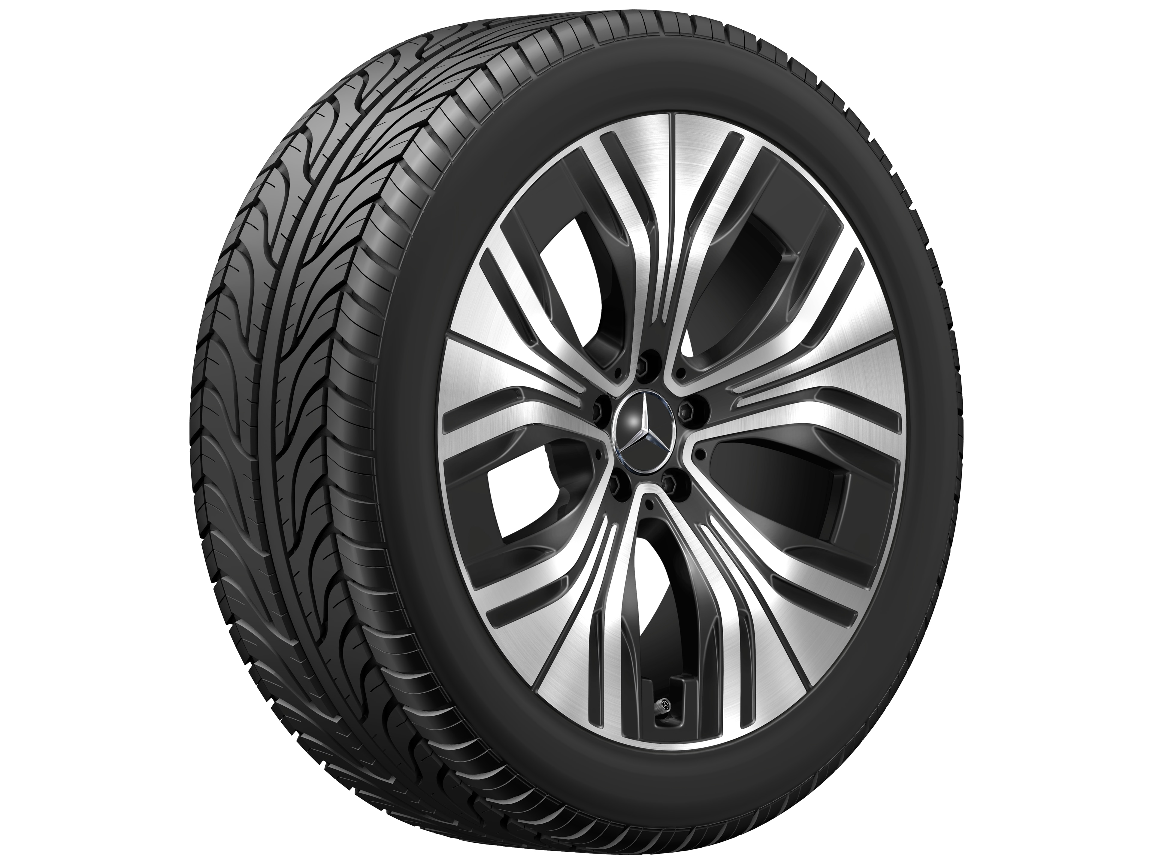5-spoke wheel, Aero, 50.8 cm (20-inch), High-sheen finish - 8,5 J x 20 ET 38,5, black, high-sheen