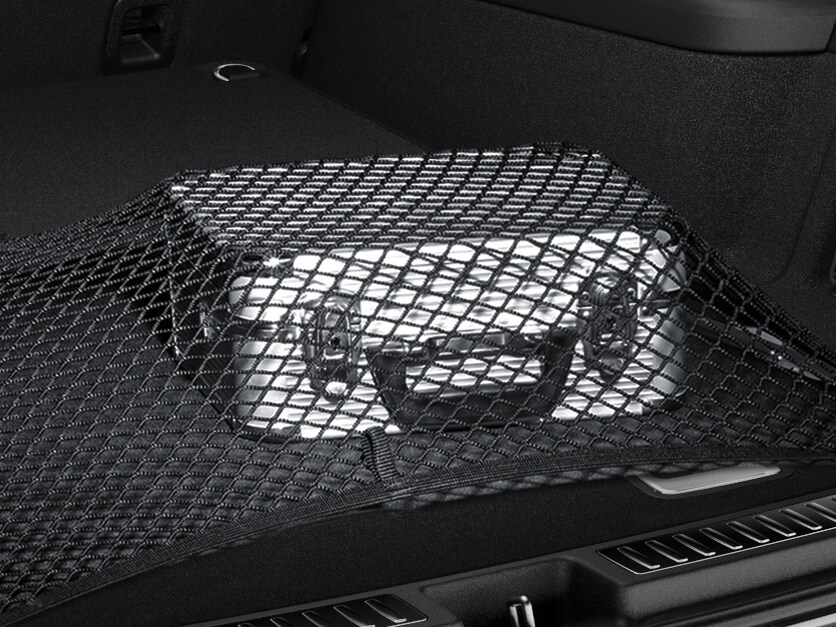 Luggage net, Boot floor - black, Polyester / Latex