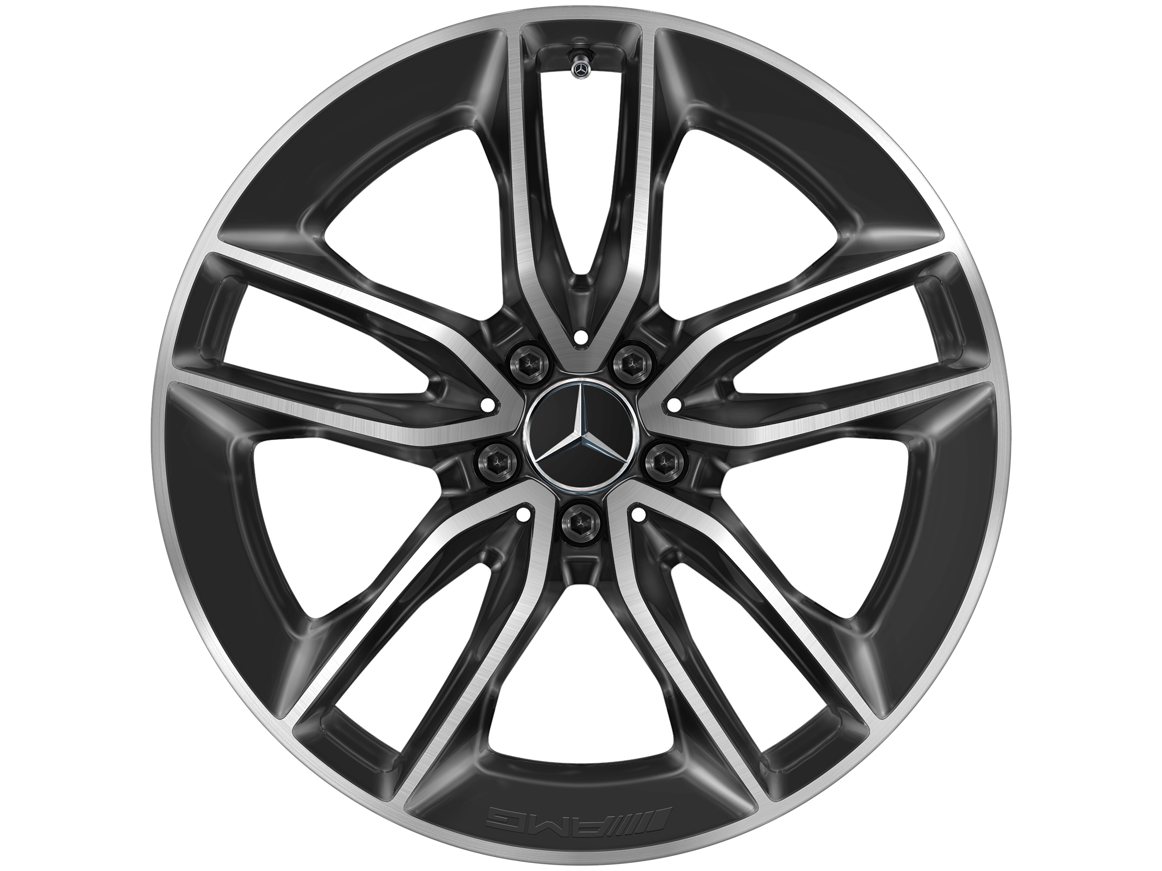 AMG 5-twin-spoke wheel, 50.8 cm (20-inch) - 8 J x 20 ET 10, black, high-sheen