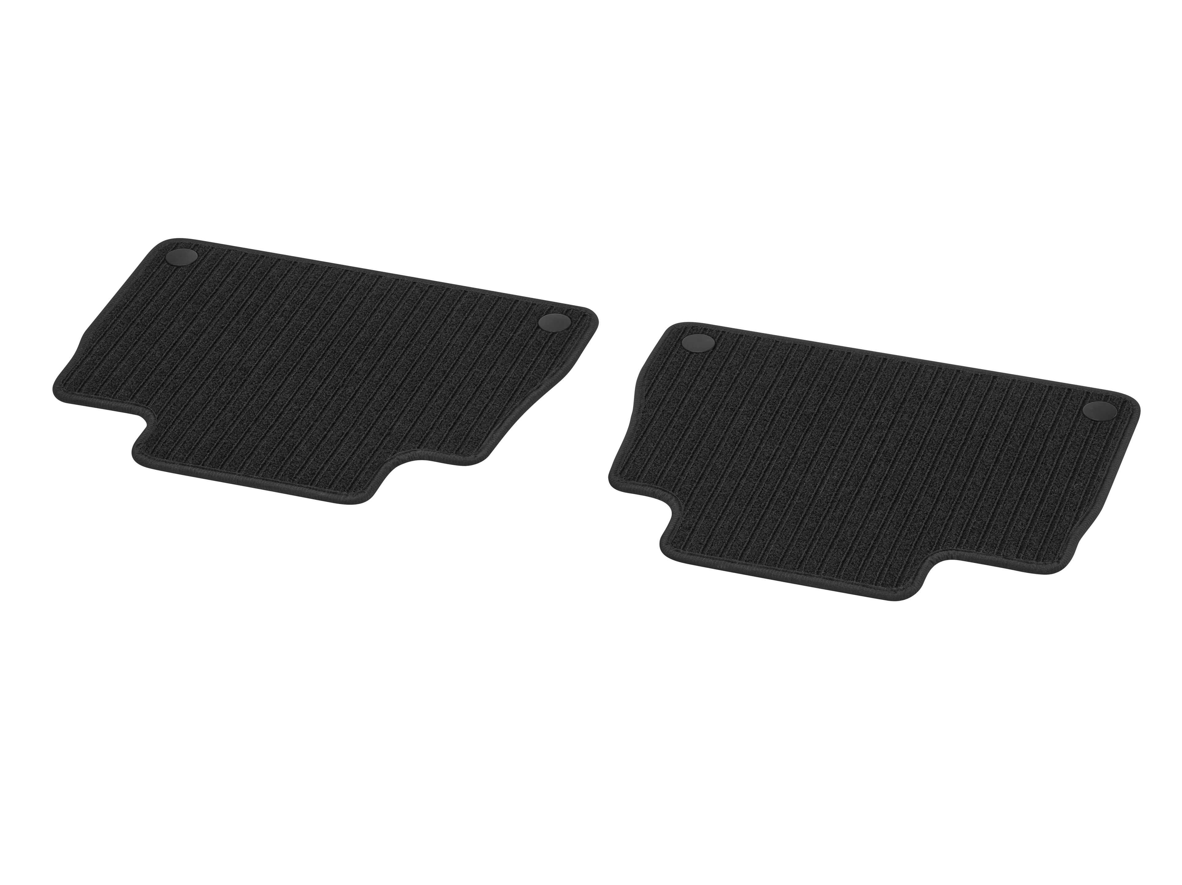 Ribbed mats, CLASSIC, Rear, Set of 2 - LHD/RHD, black