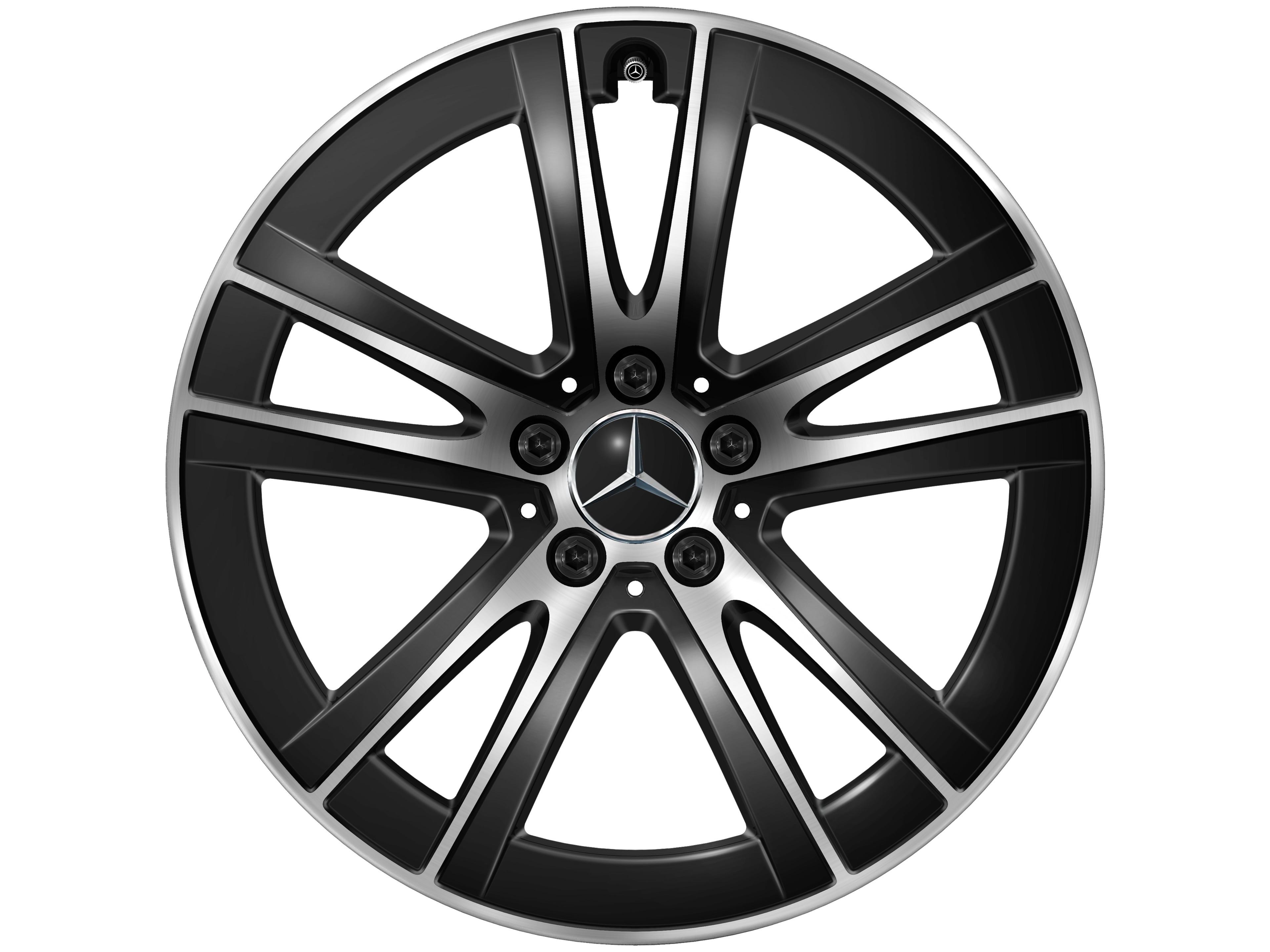5-twin-spoke wheel, Aero, 48.3 cm (19-inch), High-sheen finish - 9 J x 19 ET 30, black, high-sheen