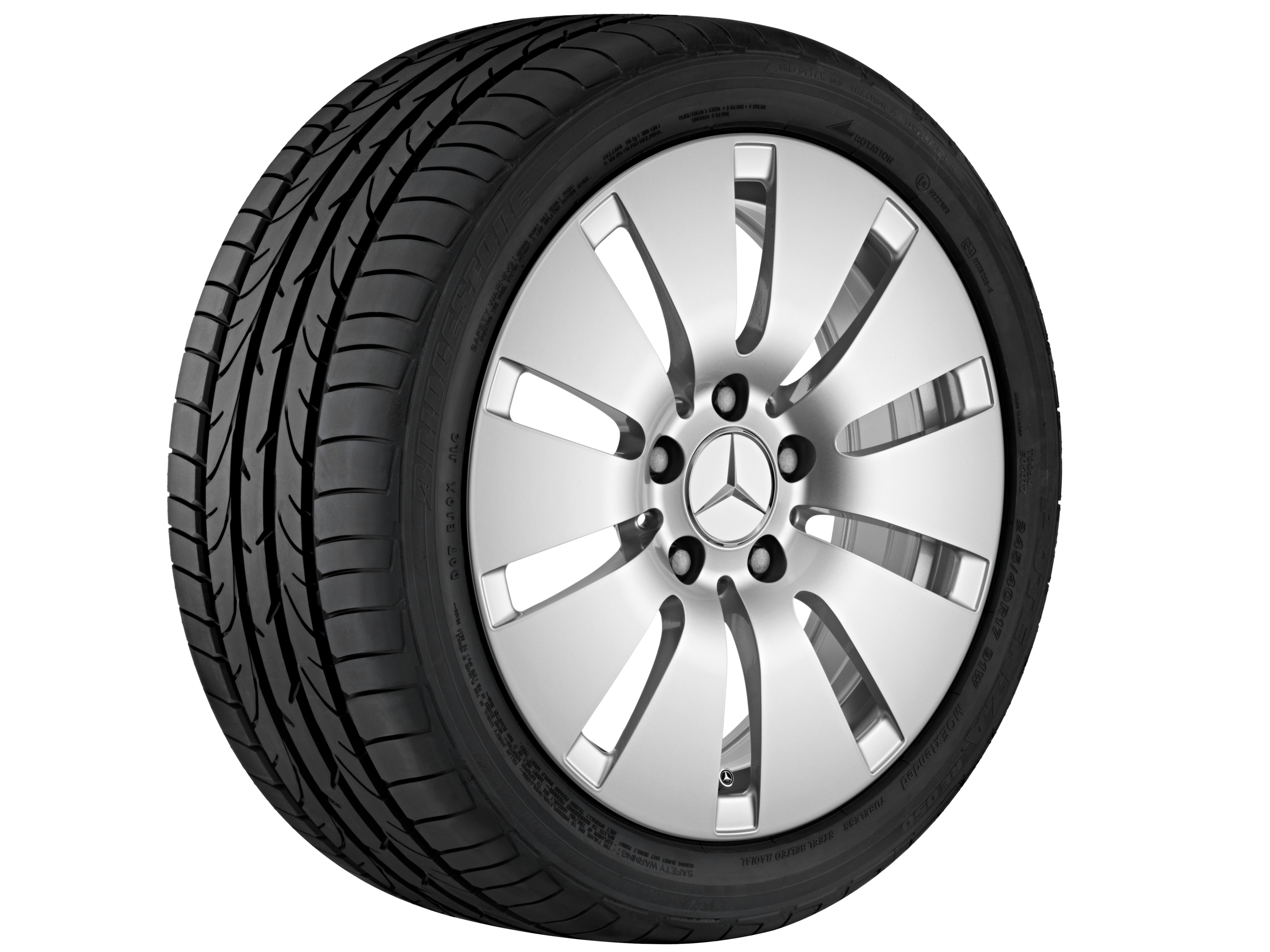 10-hole wheel, 40.6 cm (16-inch) - 7 J x 16 ET 32, vanadium silver, painted