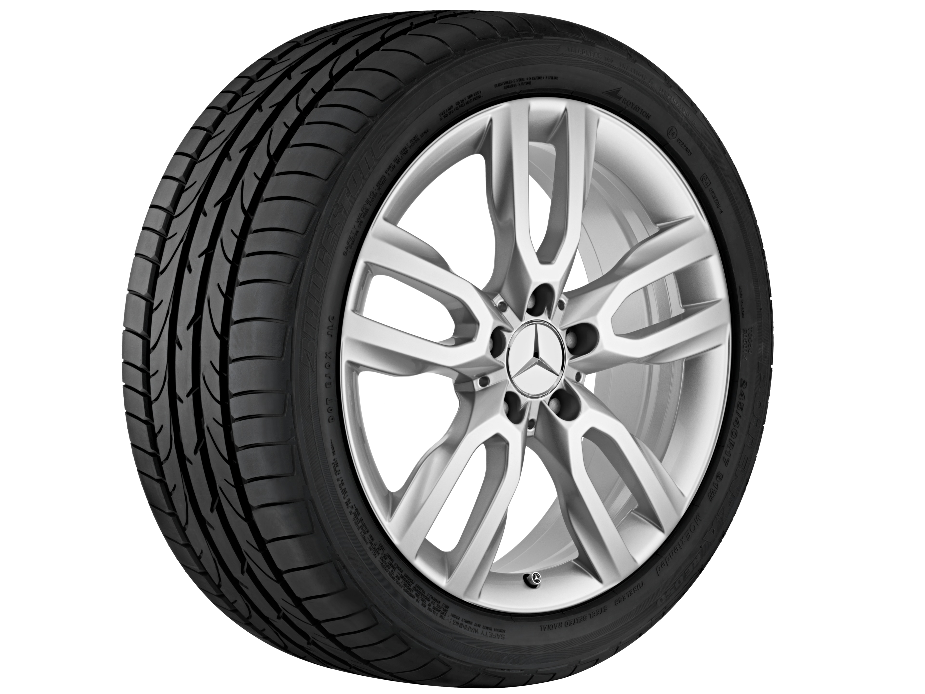 5-twin-spoke wheel, 45.7 cm (18-inch) - 7 J x 18 ET 46, vanadium silver, painted