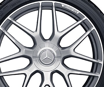 AMG forged wheel in cross-spoke design, 53.3 cm (21-inch) - 10 J x 21 ET 28, titanium grey, high-sheen