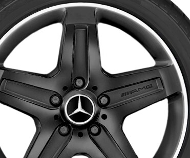 AMG 5-spoke wheel, 48.3 cm (19-inch) - 9,5 J x 19 ET 50, black, high-sheen