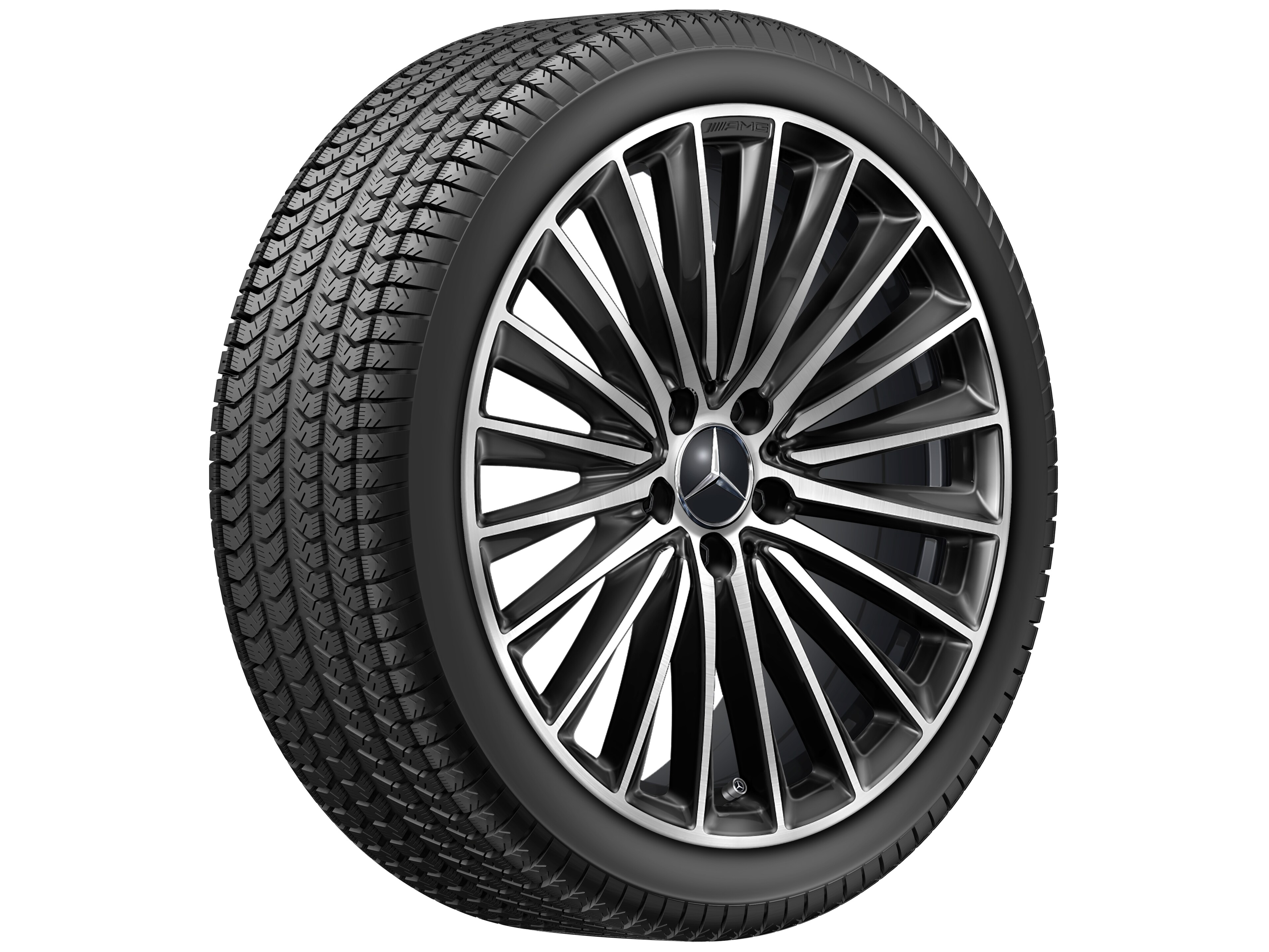 AMG multi-spoke wheel, 48.3 cm (19-inch) - 7,5 J x 19 ET 40, black, high-sheen
