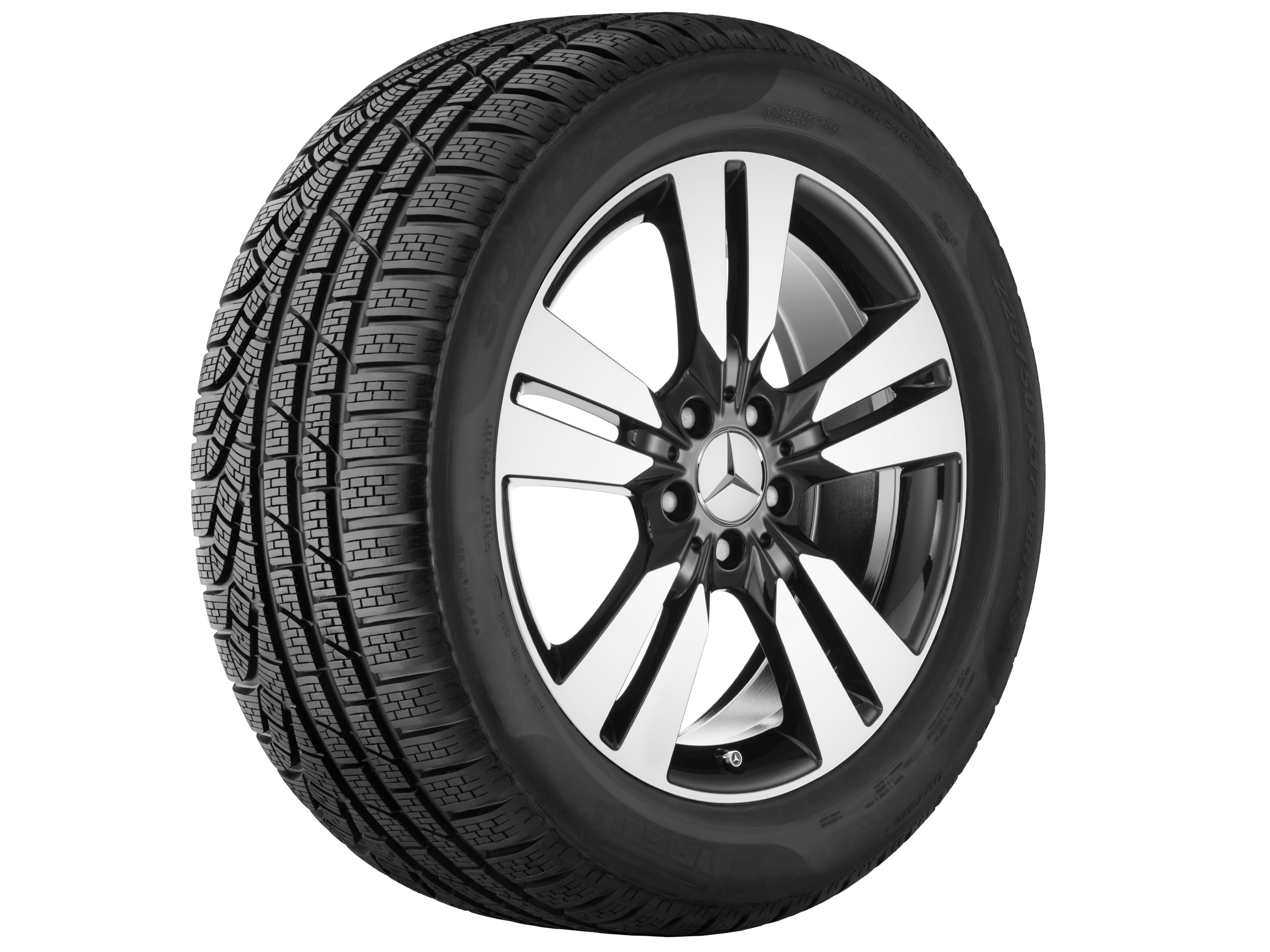 5-twin-spoke wheel, 45.7 cm (18-inch) - 7,5 J x 18 ET 52, black, high-sheen