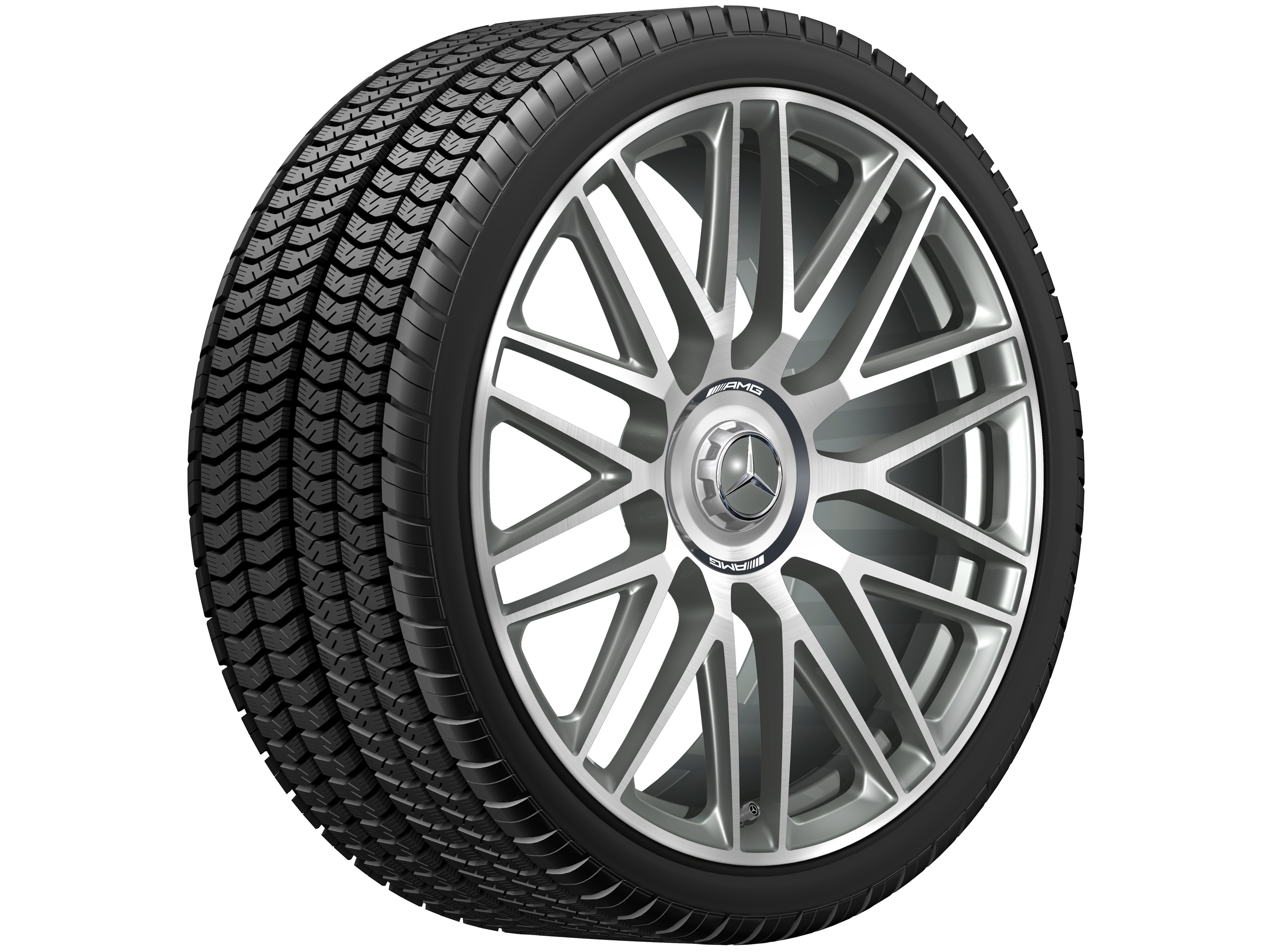 AMG forged wheel in cross-spoke design, 53.3 cm (21-inch) - 10,5 J x 21 ET 43, himalaya grey, high-sheen