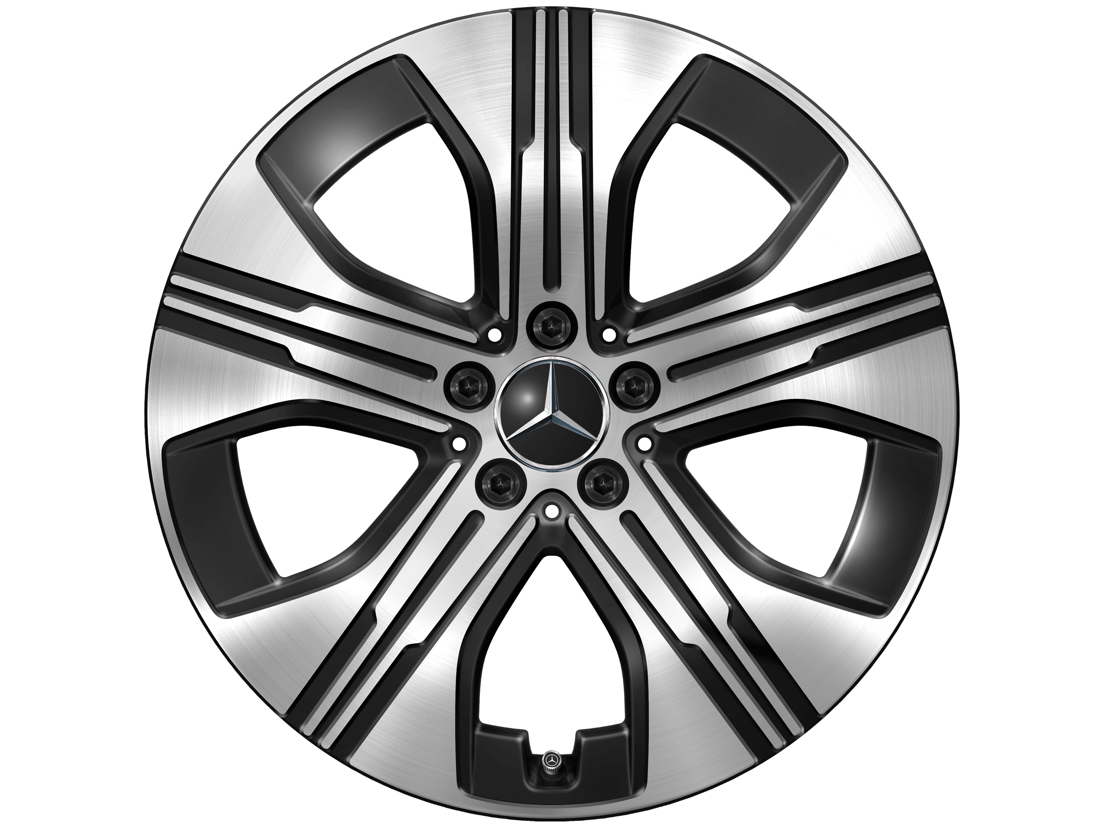 5-hole wheel, 48.3 cm (19-inch) - 7,5 J x 19 ET 53,5, black, high-sheen