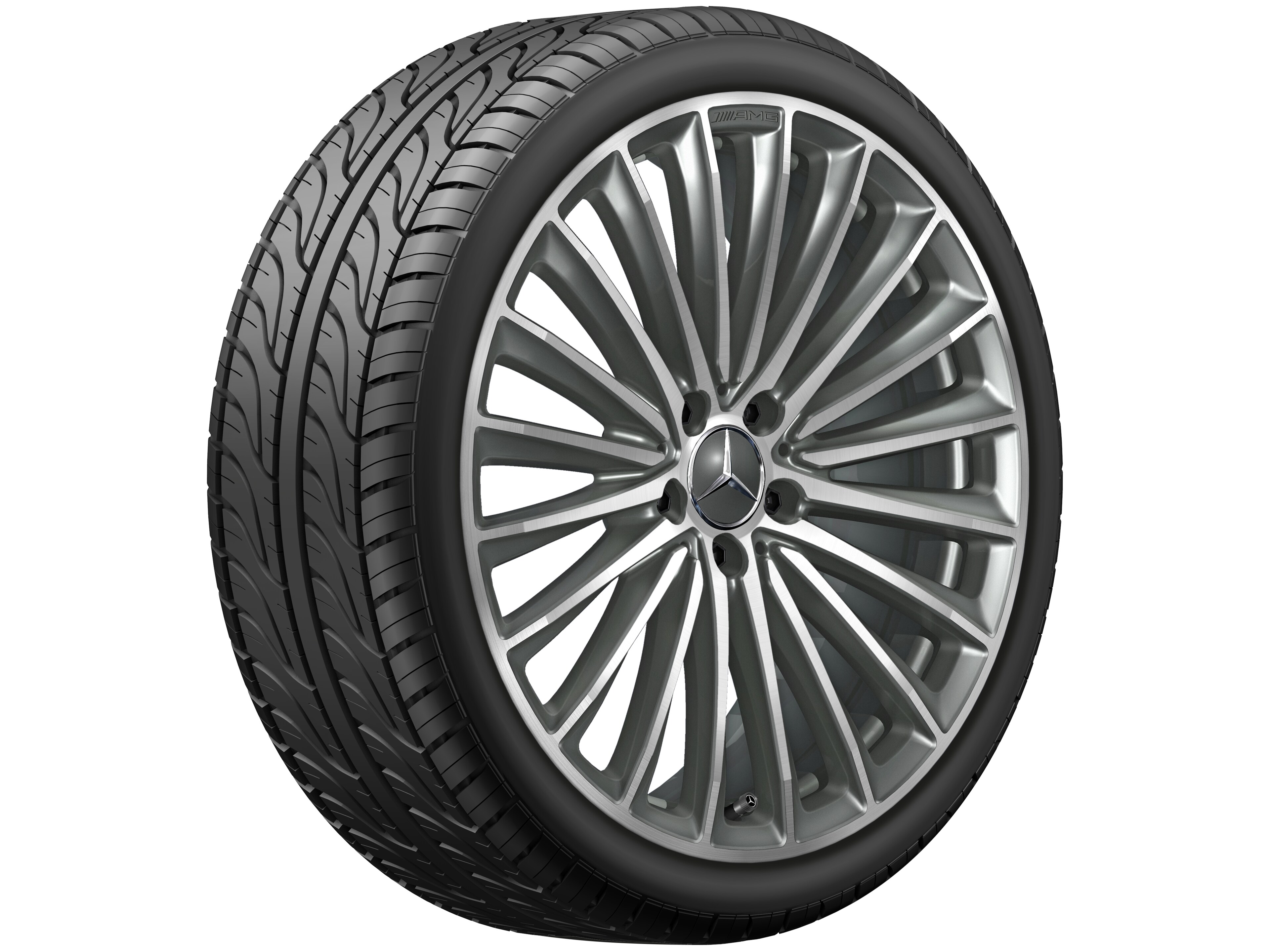 AMG multi-spoke wheel, 50.8 cm (20-inch) - 8 J x 20 ET 33, titanium grey, high-sheen