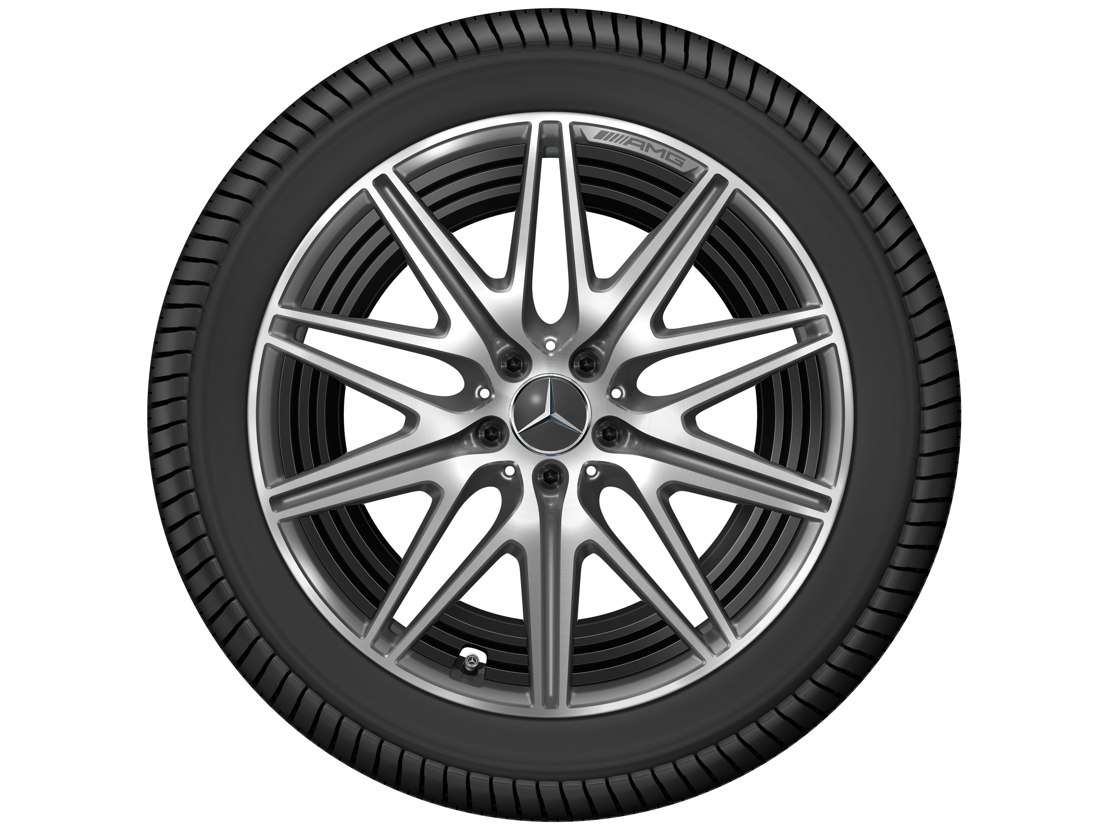 AMG 10-spoke wheel, 50.8 cm (20-inch) - 10 J x 20 ET 24, tantalite grey, high-sheen