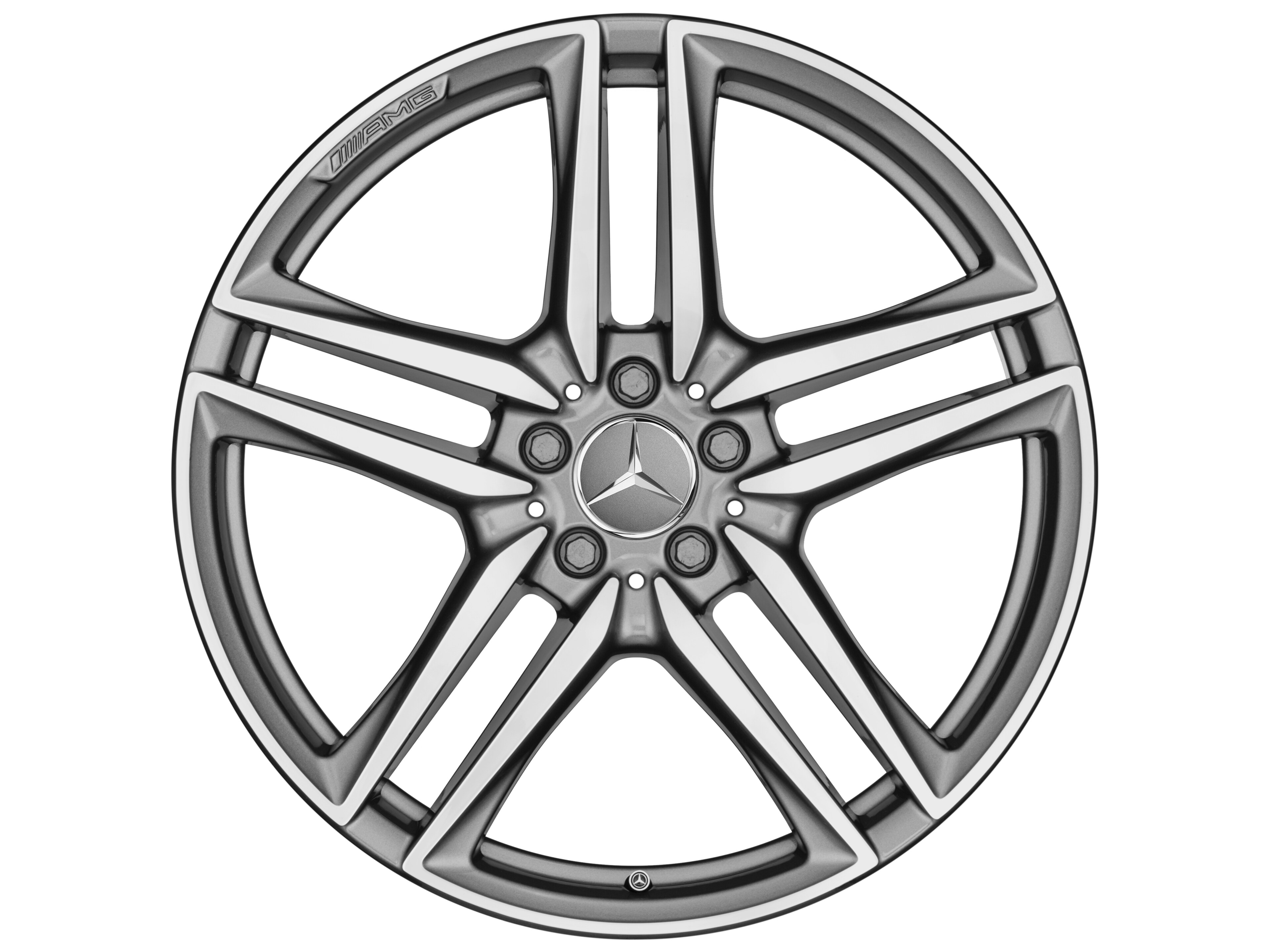 AMG 5-twin-spoke wheel, 50.8 cm (20-inch) - 10 J x 20 ET 55, titanium grey, high-sheen