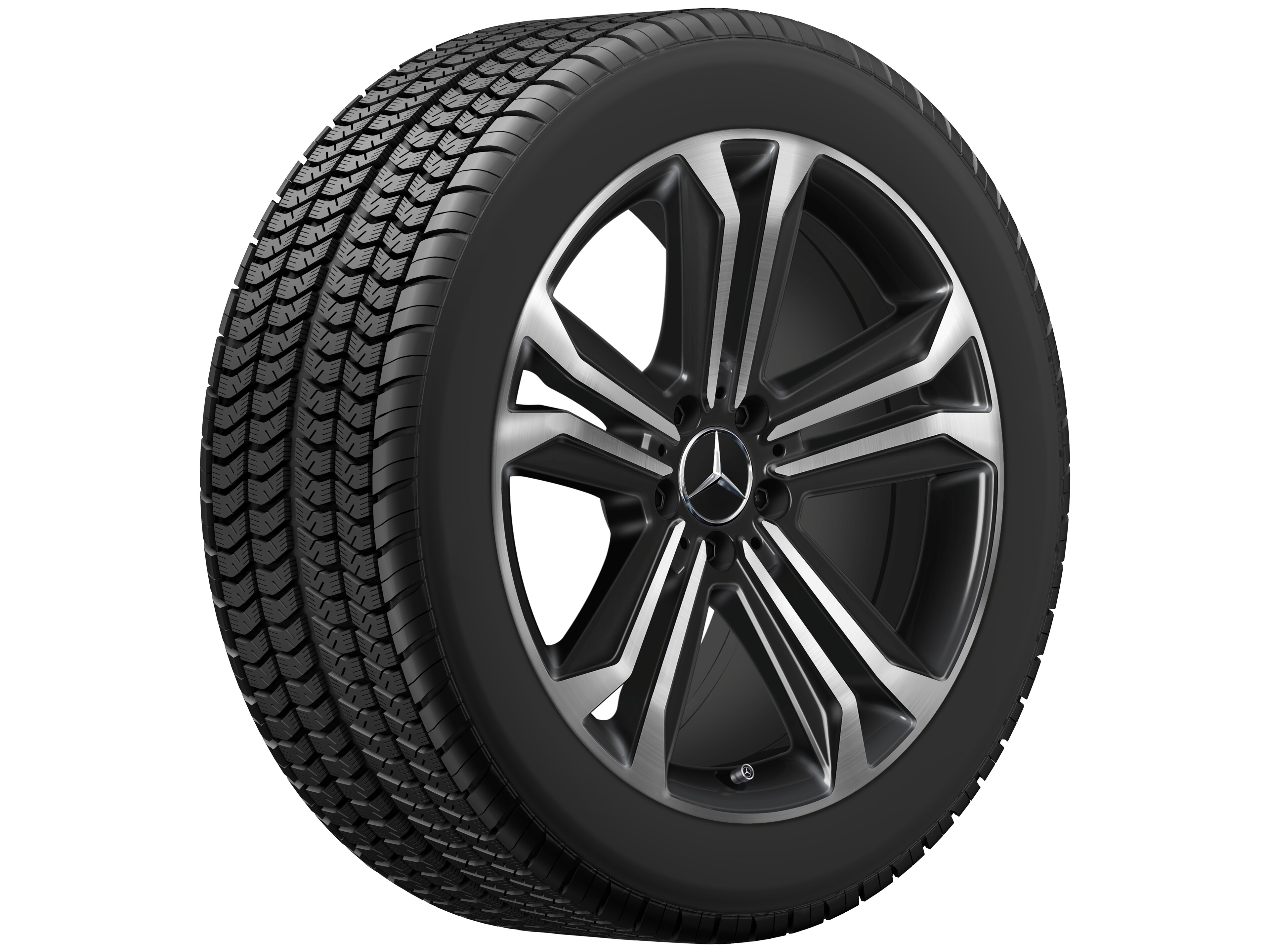5-twin-spoke wheel, 48.3 cm (19-inch) - 10 J x 19 ET 48,1, black, high-sheen
