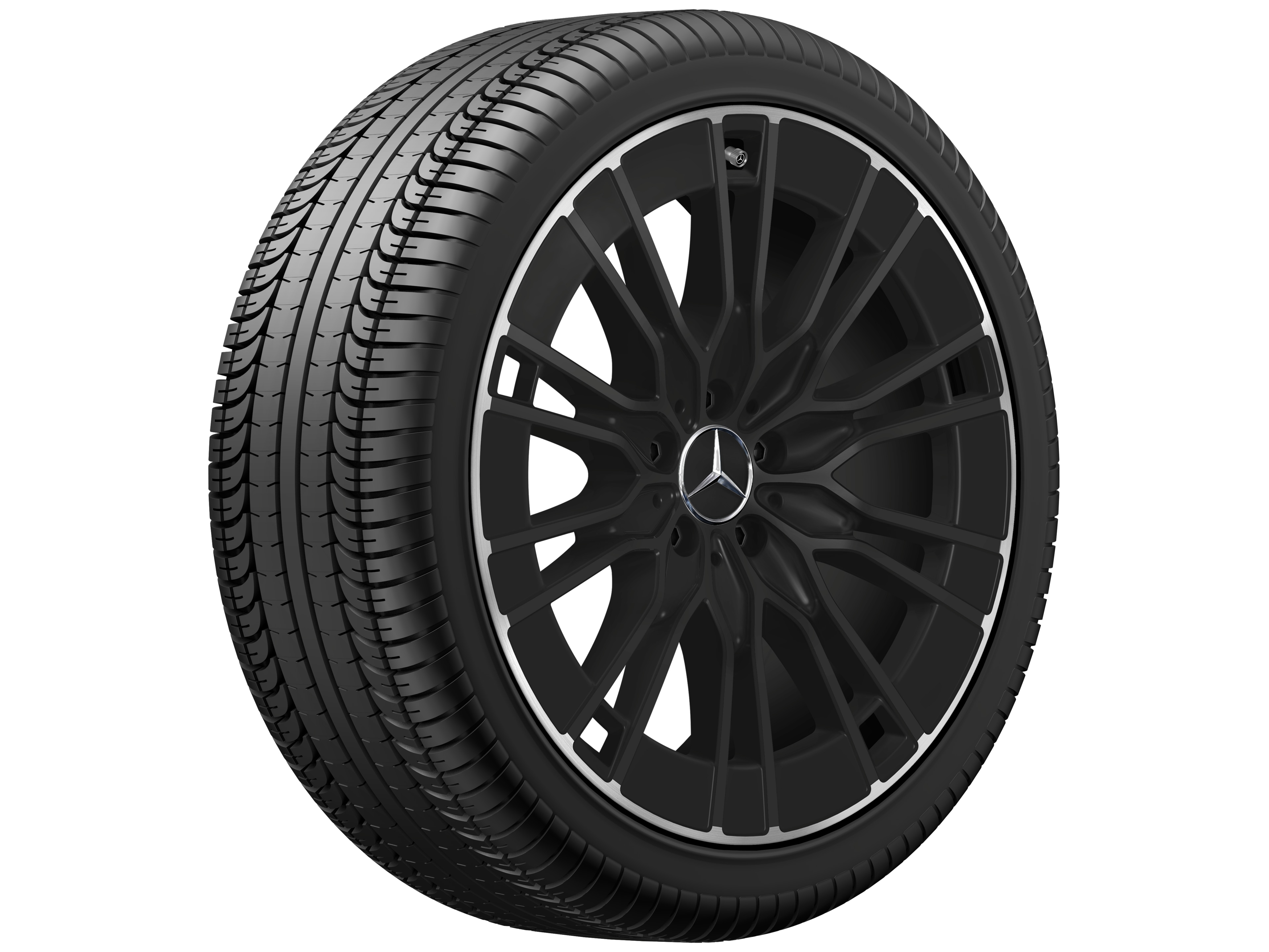 10-twin-spoke wheel, Aero, 50.8 cm (20-inch), High-sheen rim flange - 9,5 J x 20 ET 51, black, high-sheen