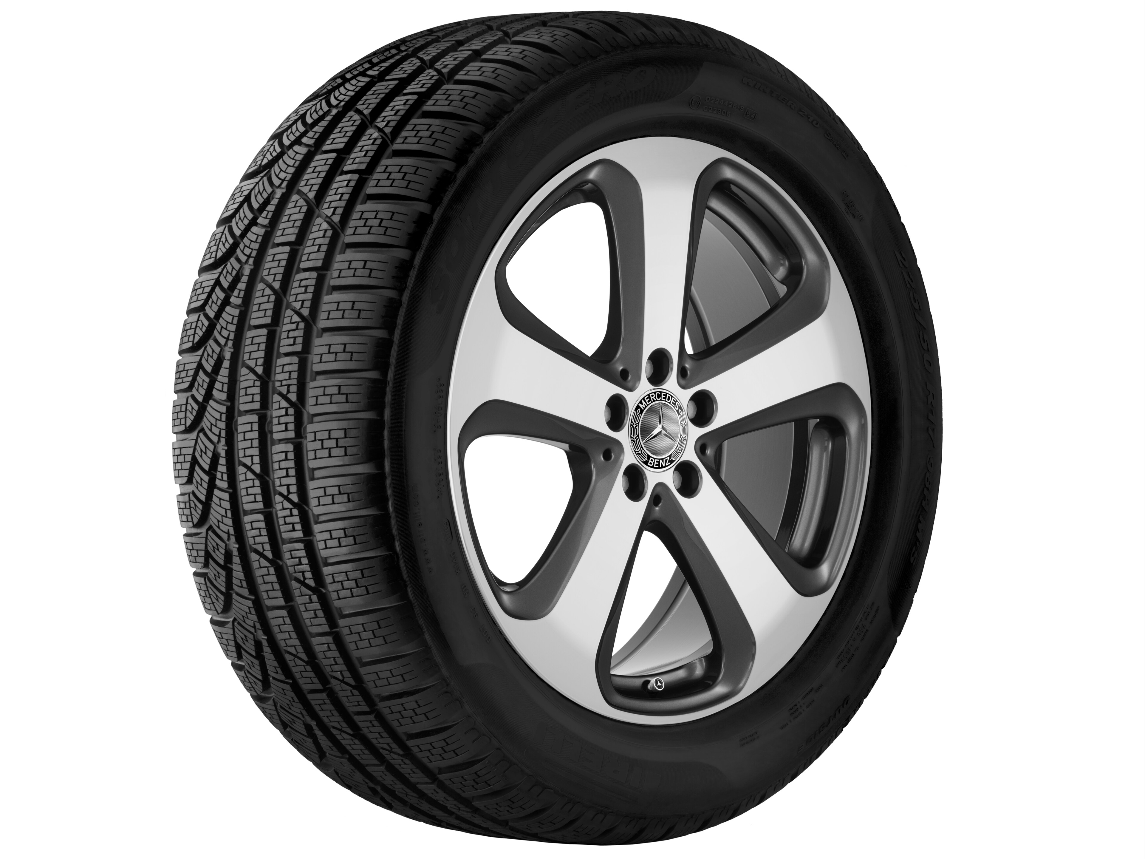 5-spoke wheel, 48.3 cm (19-inch), High-sheen finish - 8 J x 19 ET 38, tremolite metallic, high-sheen