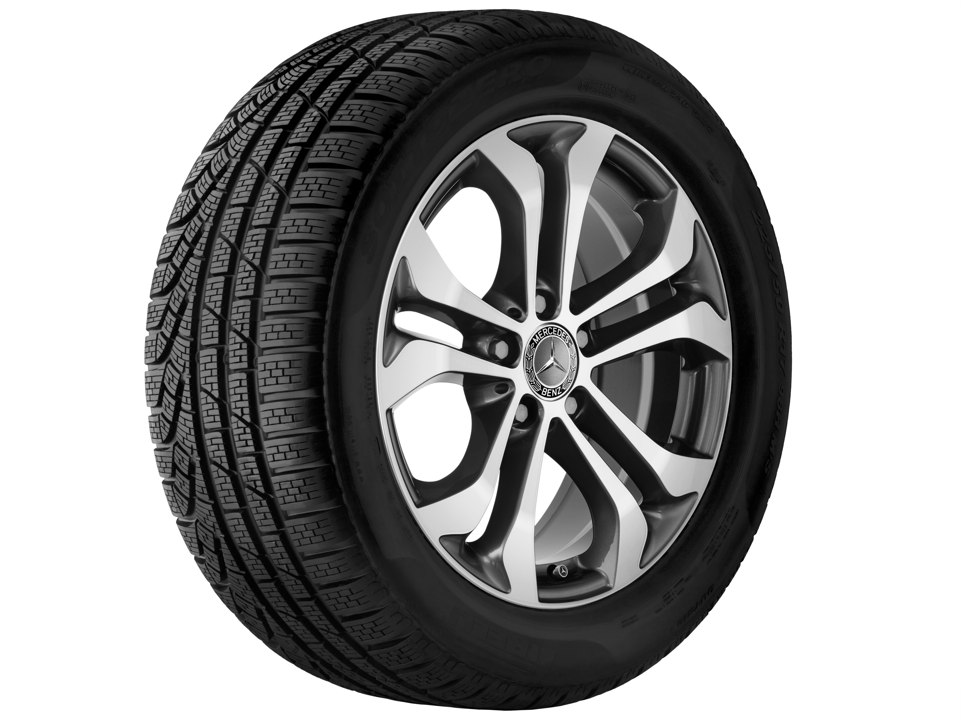 5-twin-spoke wheel, 43.2 cm (17-inch) - 7,5 J x 17 ET 36, himalaya grey, high-sheen