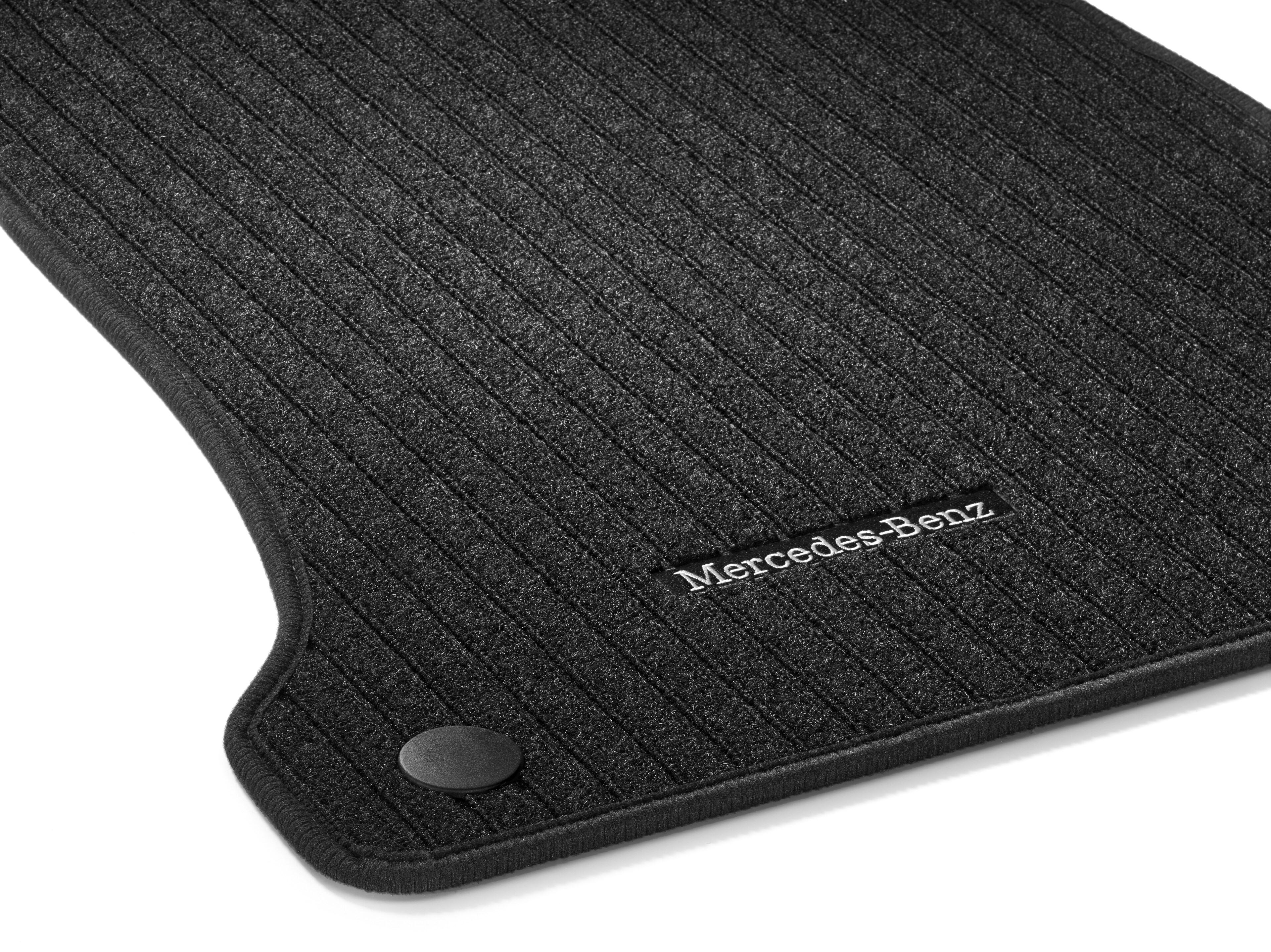 Ribbed mats, CLASSIC, Driver/front passenger's mat, Set of 2 - LHD, black, Black edging