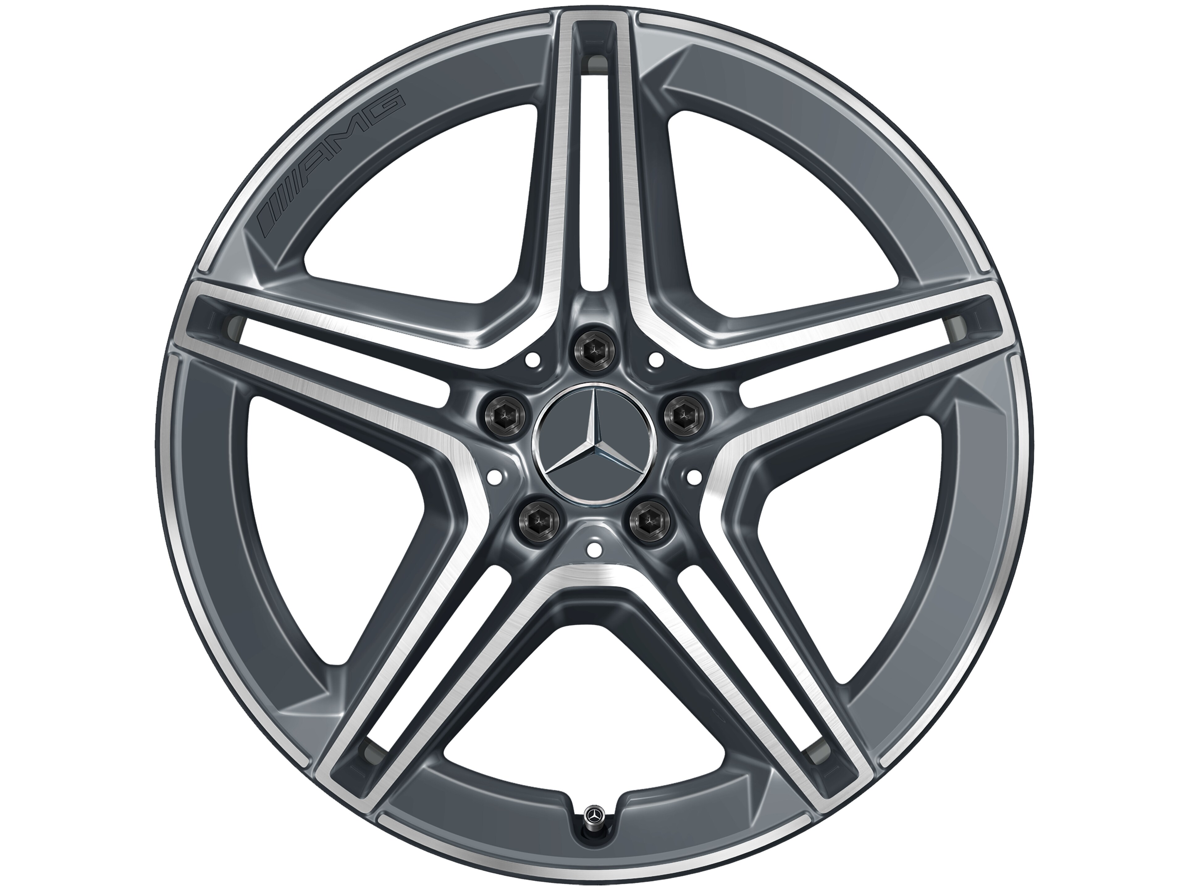 AMG 5-twin-spoke wheel, 48.3 cm (19-inch) - 9 J x 19 ET 20, tantalite grey, high-sheen