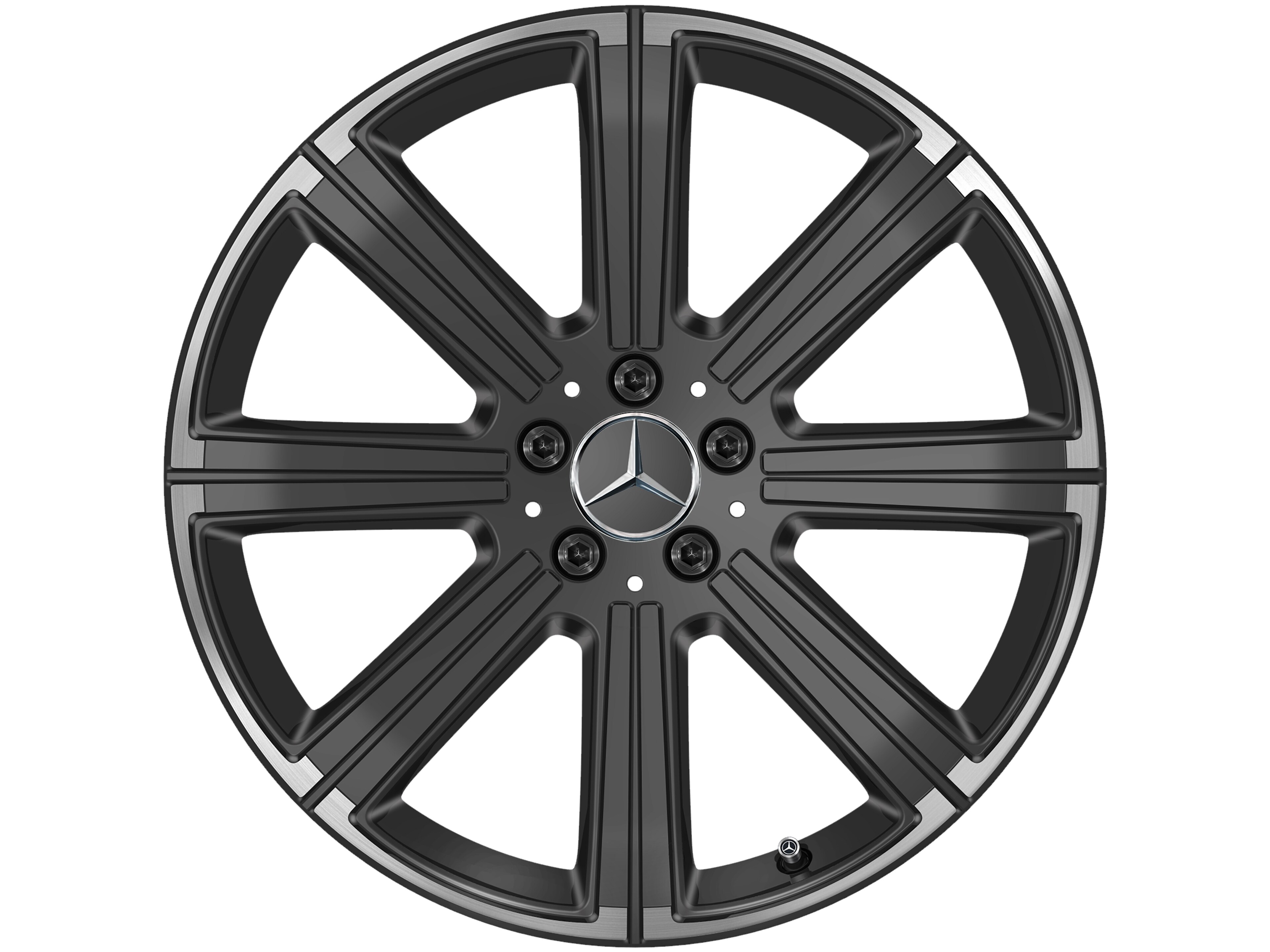 8-spoke wheel, 50.8 cm (20-inch), High-sheen rim flange - 8,5 J x 20 ET 62,5, black, high-sheen