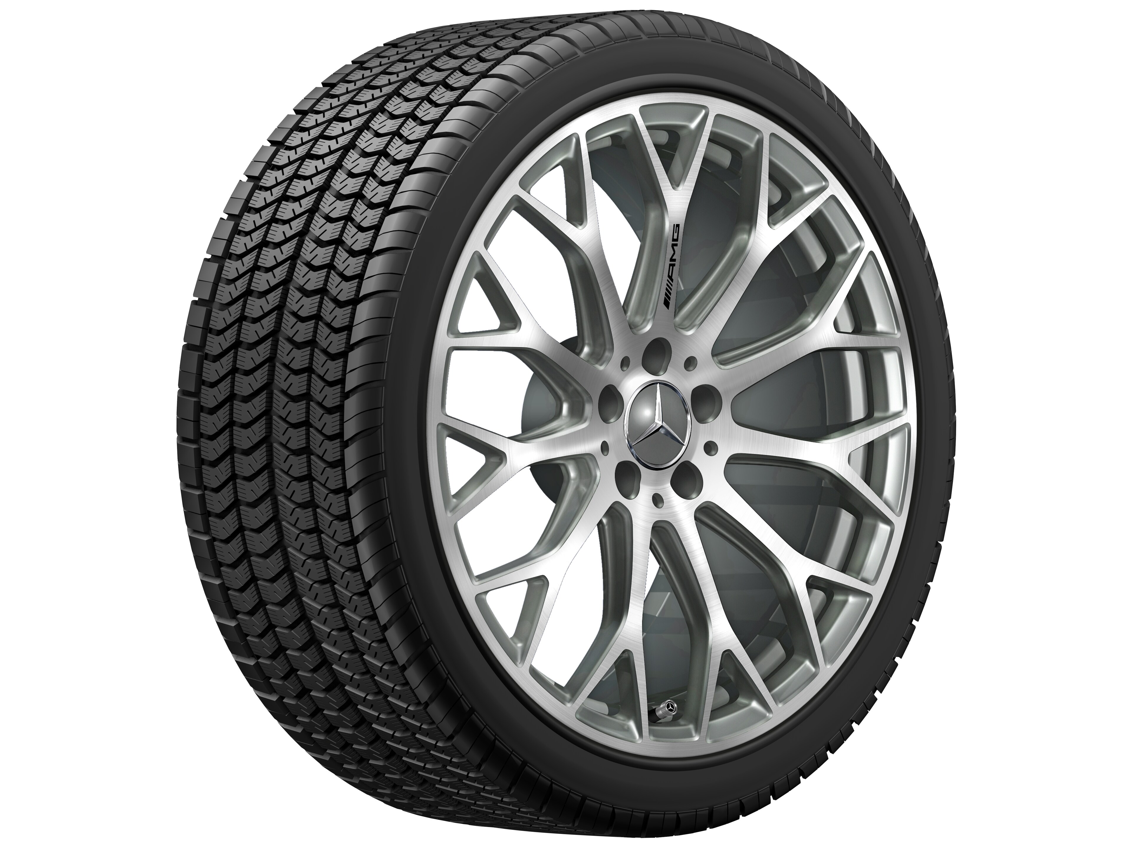 AMG forged wheel in cross-spoke design, 50.8 cm (20-inch) - 9,5 J x 20 ET 25,3, titanium grey