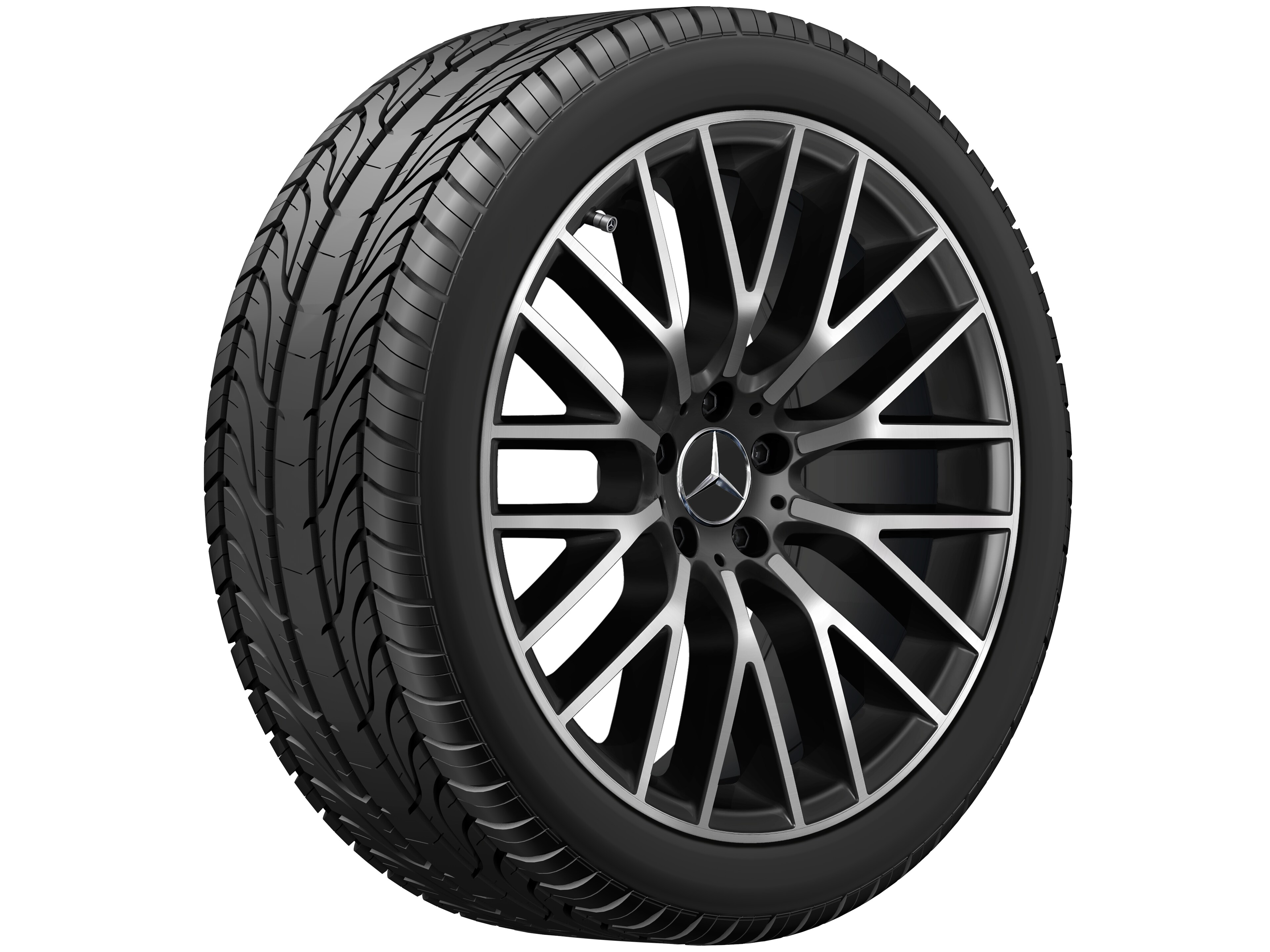 Y-spoke wheel, 50.8 cm (20-inch), High-sheen finish - 9 J x 20 ET 34, matt black, high-sheen