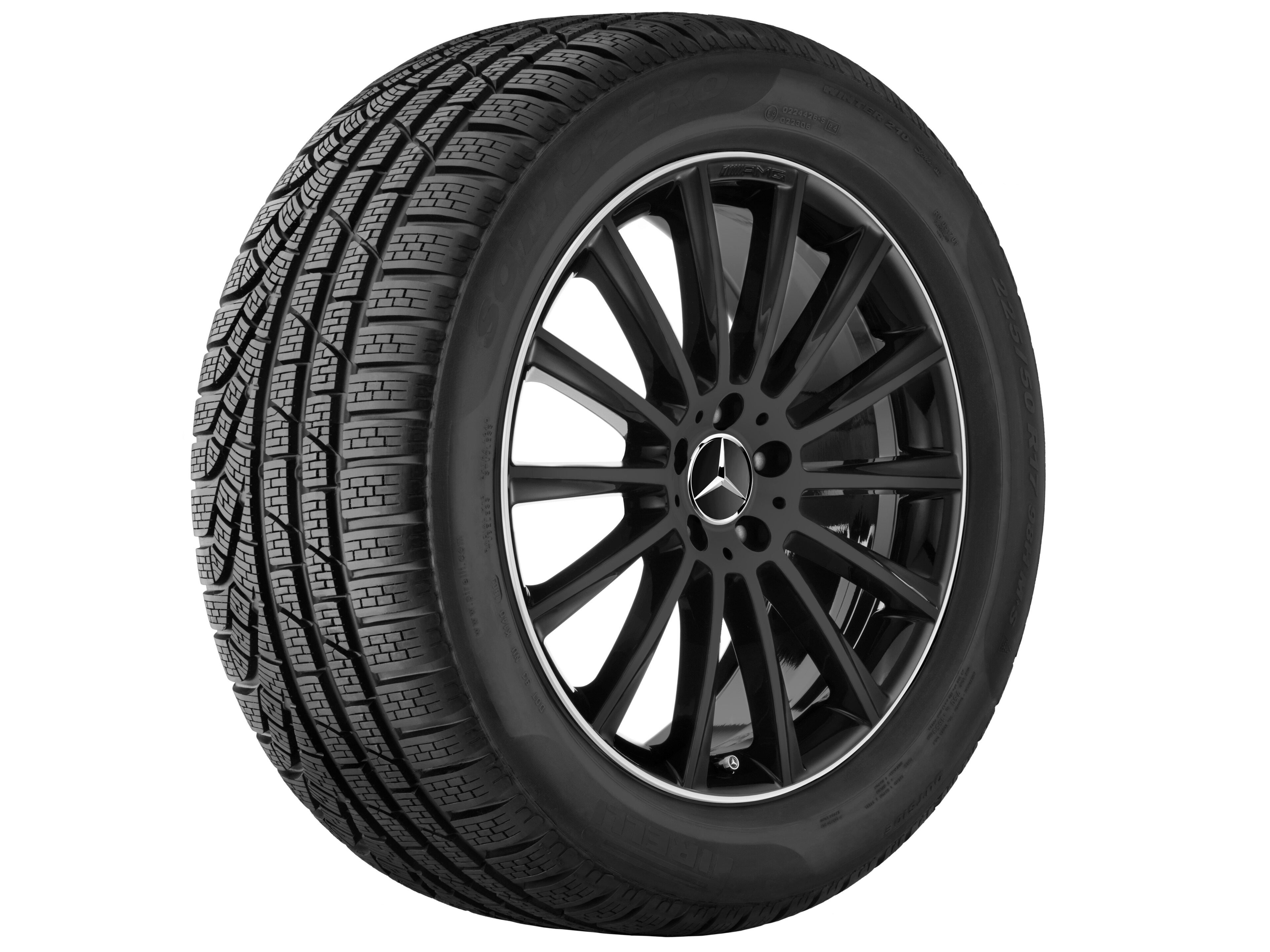 AMG multi-spoke wheel, 50.8 cm (20-inch), High-sheen rim flange - 8 J x 20 ET 33, black