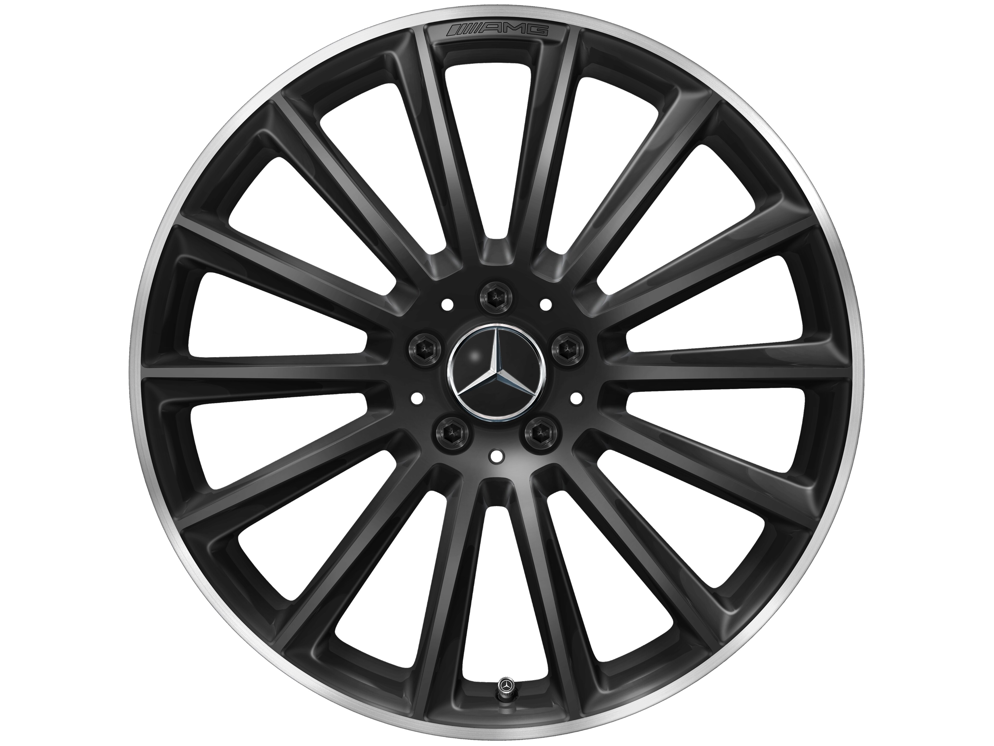 AMG multi-spoke wheel, 50.8 cm (20-inch), High-sheen rim flange - 8 J x 20 ET 43, black, high-sheen rim flange