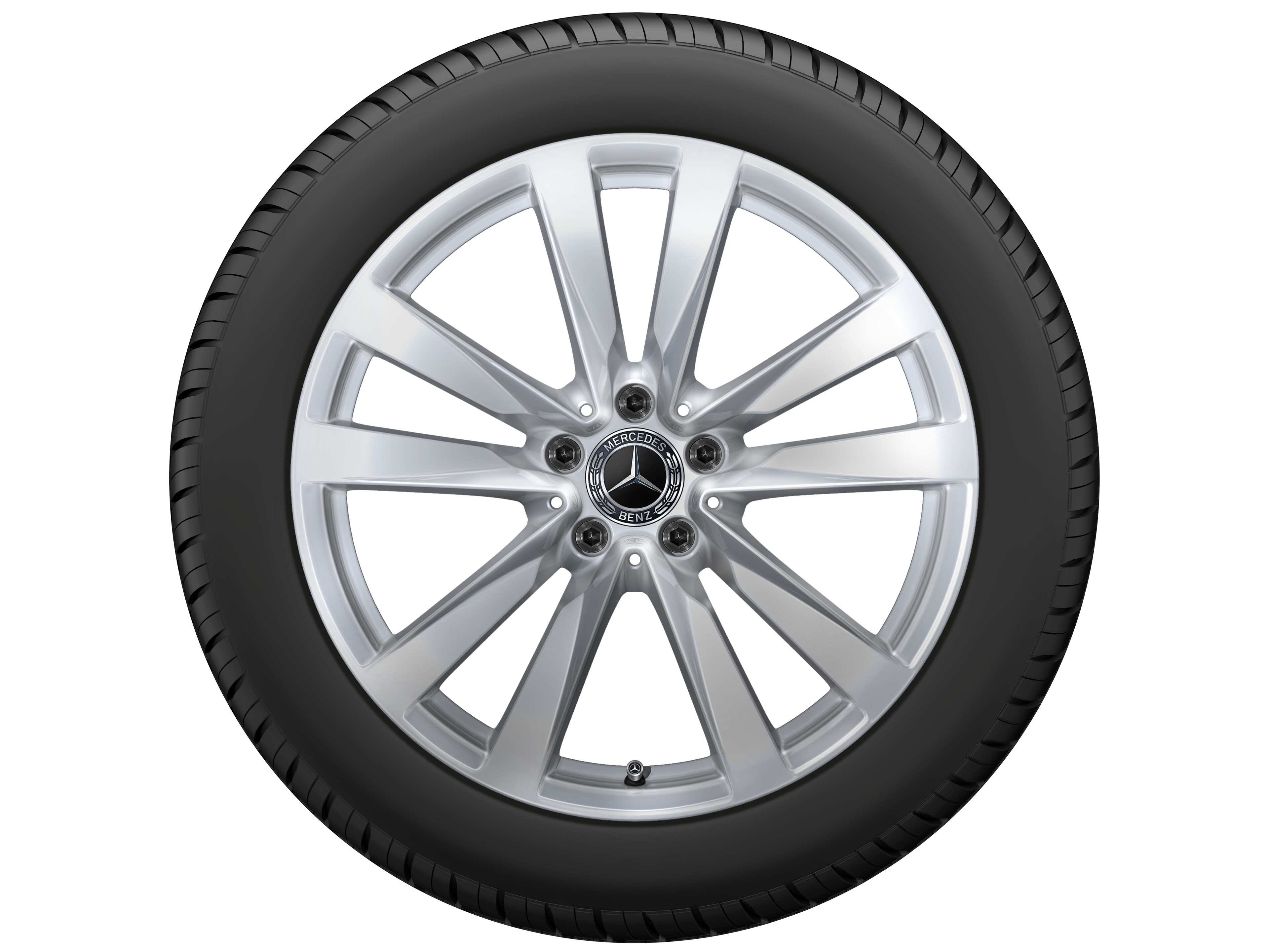 5-twin-spoke wheel, 48.3 cm (19-inch) - 10 J x 19 ET 48,1, vanadium silver, painted