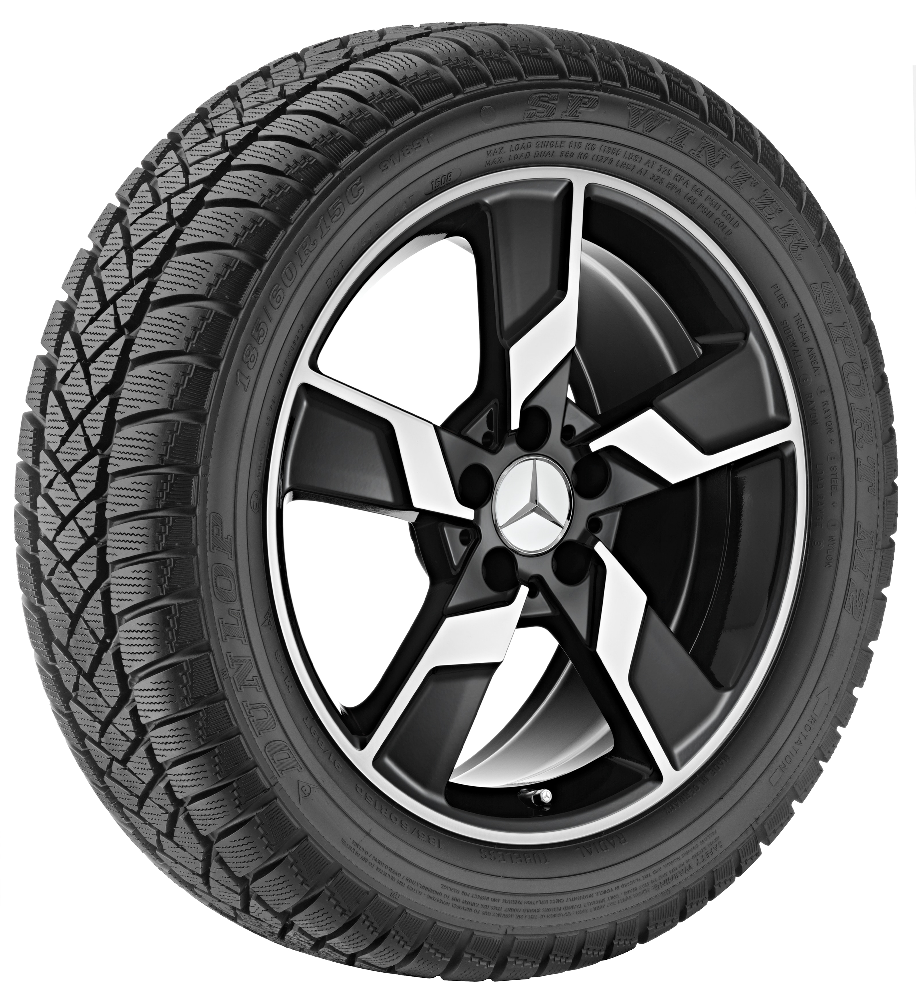 5-spoke wheel, Xentres, 45.7 cm (18-inch) - 8,5 J x 18 ET 48, black, high-sheen