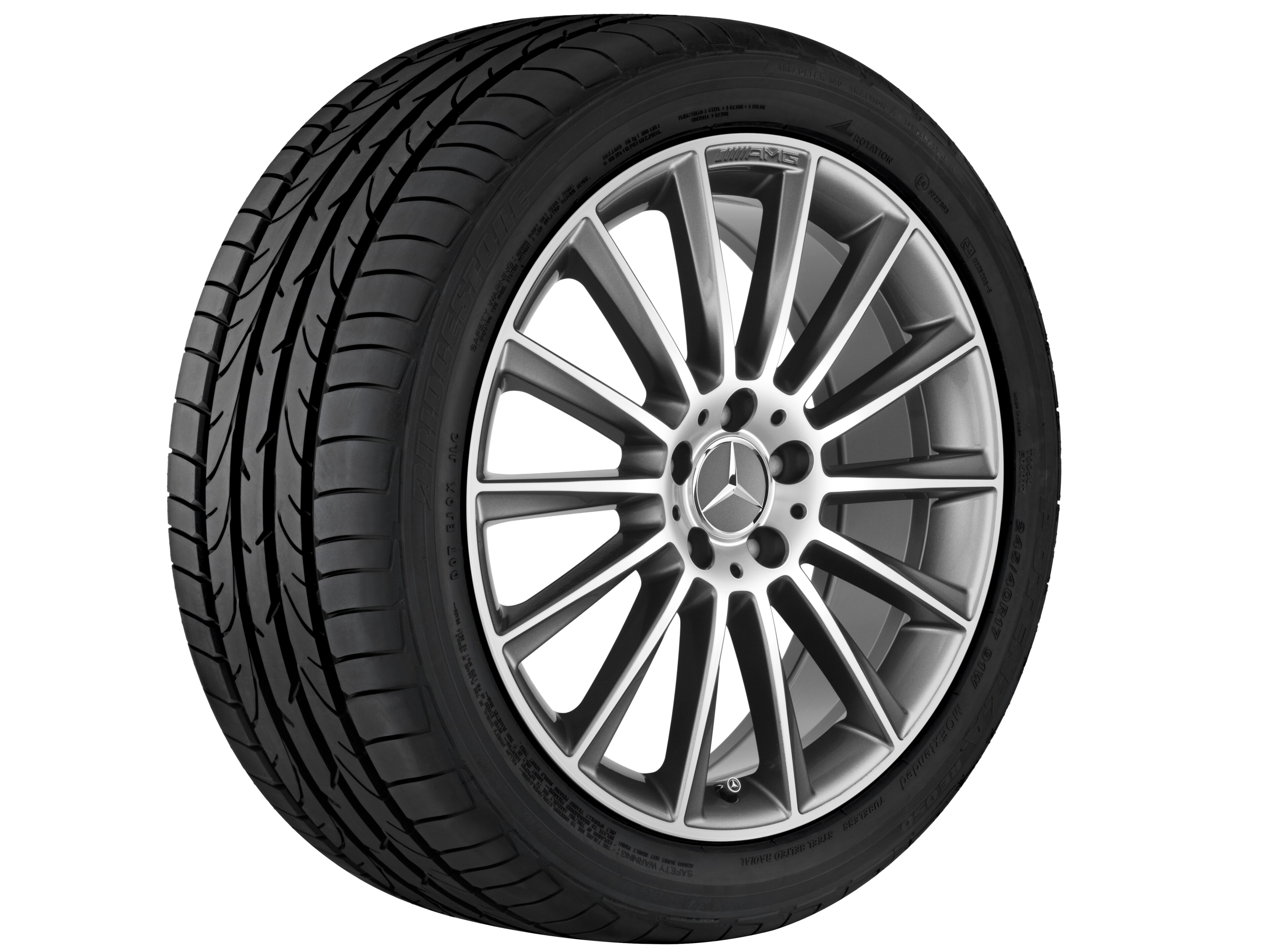 AMG multi-spoke wheel, 48.3 cm (19-inch) - 8 J x 19 ET 43,5, titanium grey, high-sheen