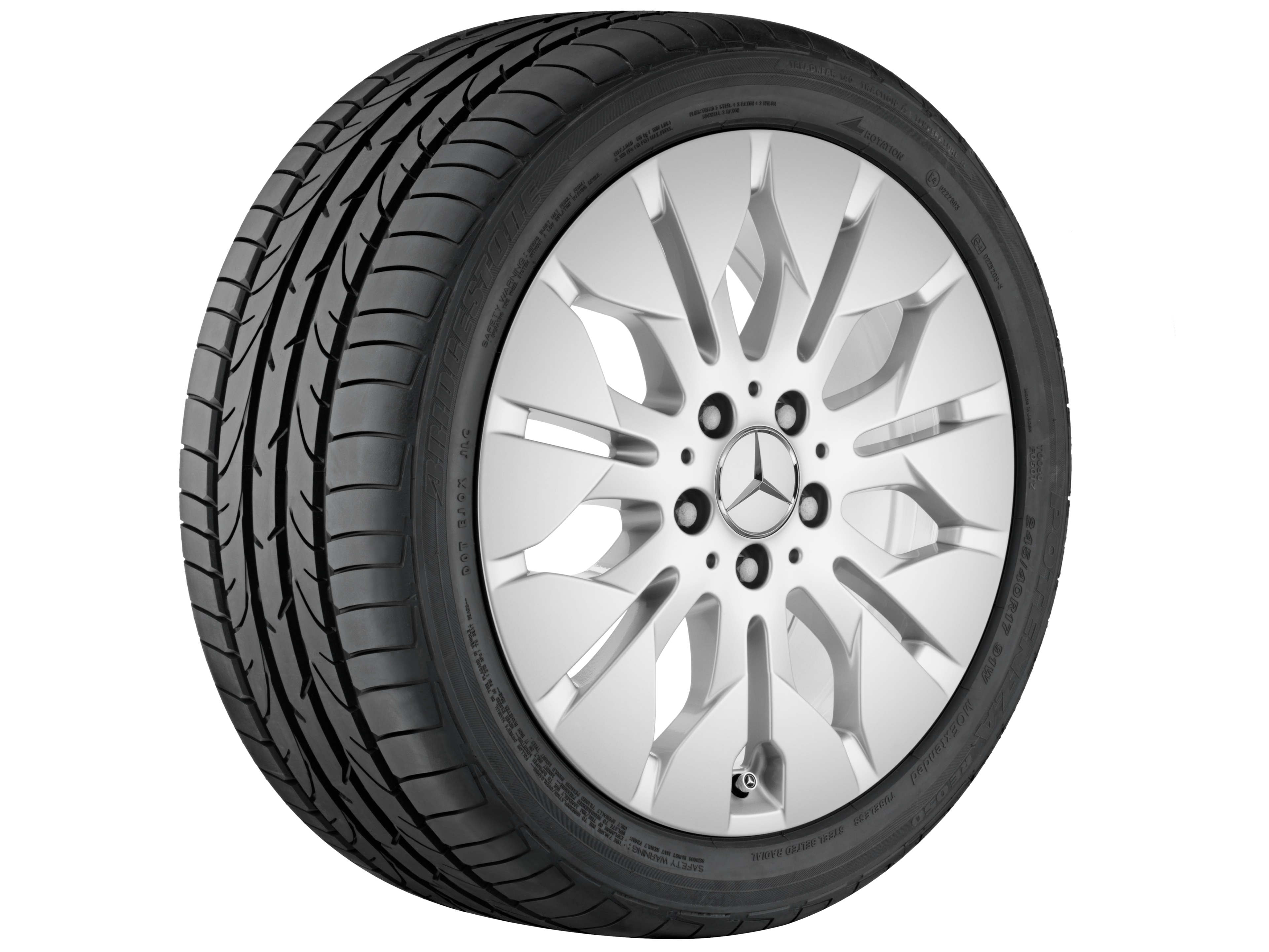 7-twin-spoke wheel, 43.2 cm (17-inch) - 7,5 J x 17 ET 53, titanium silver, painted